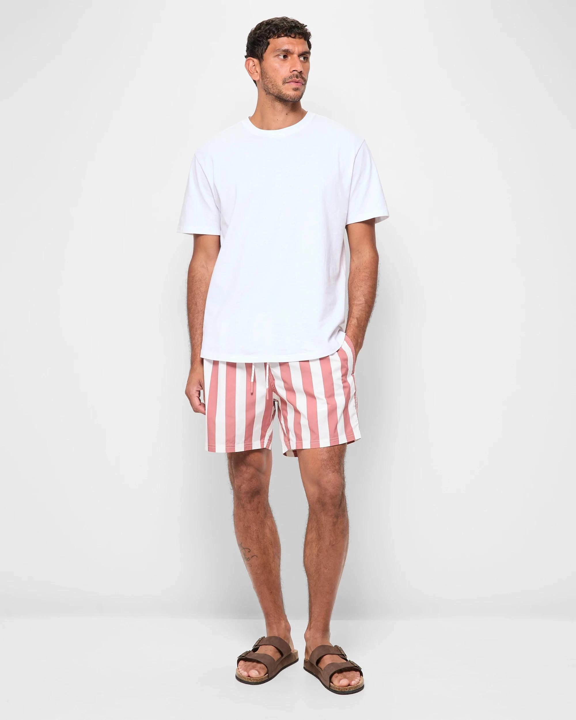 2 Target Stripe Bondi Shorts RED, 2 of 5