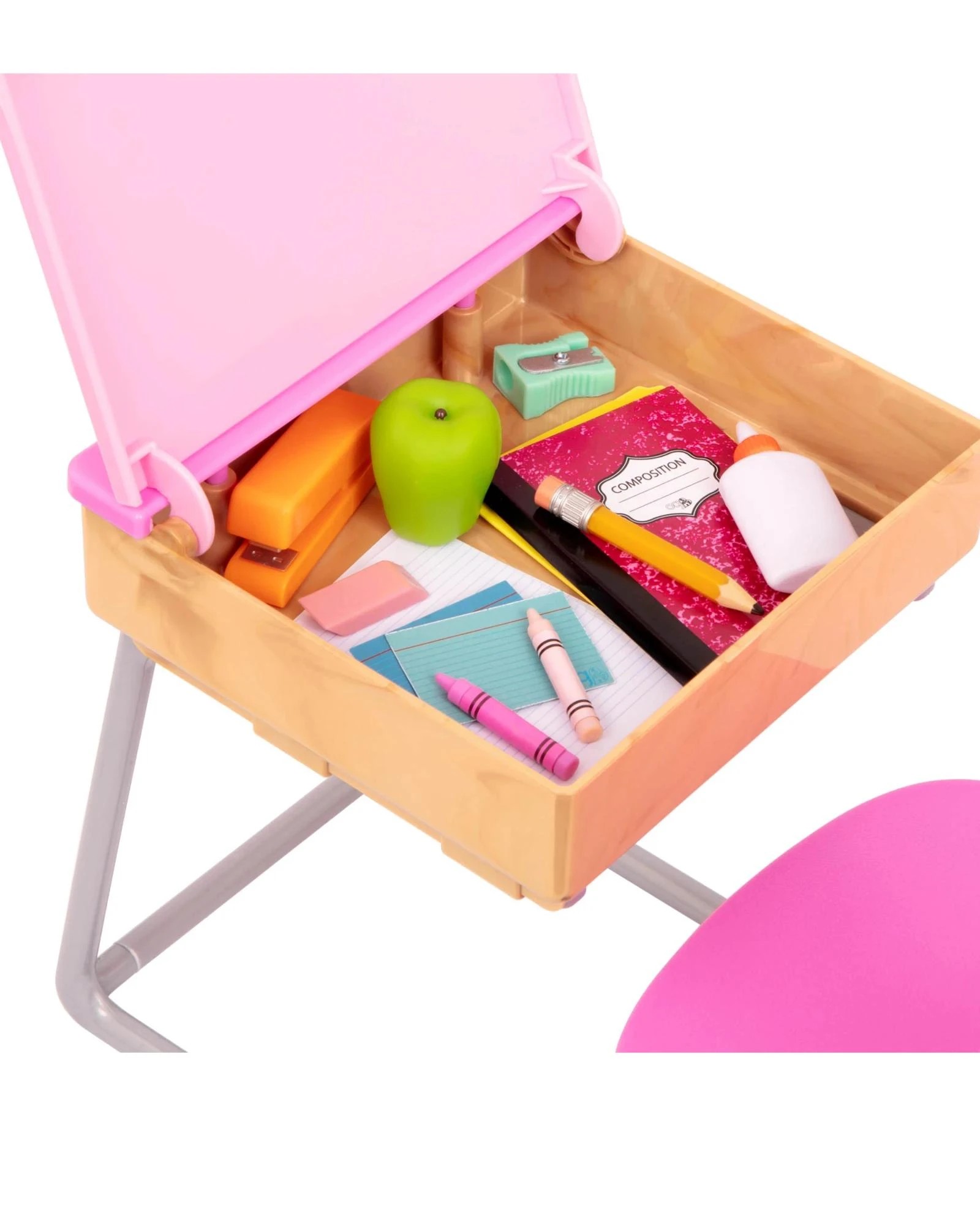 5 Our Generation Flying Colours School Desk & Supplies Set for 18-inch Dolls - Multi, 5 of 7