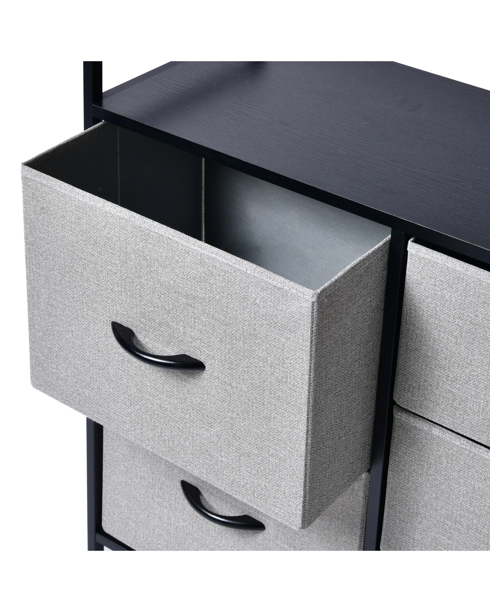 5 Sherwood Luna 5 Drawer Fabric Home Storage Dresser - Grey, 5 of 9