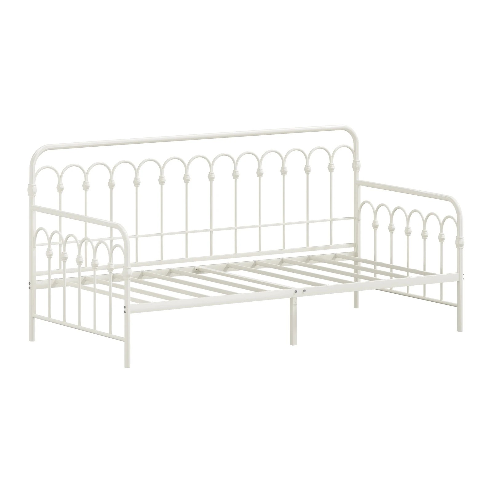 5 Oikiture Metal Daybed Frame Single Size Sofa Bed Steel Slat Support
 - Beige, 5 of 9