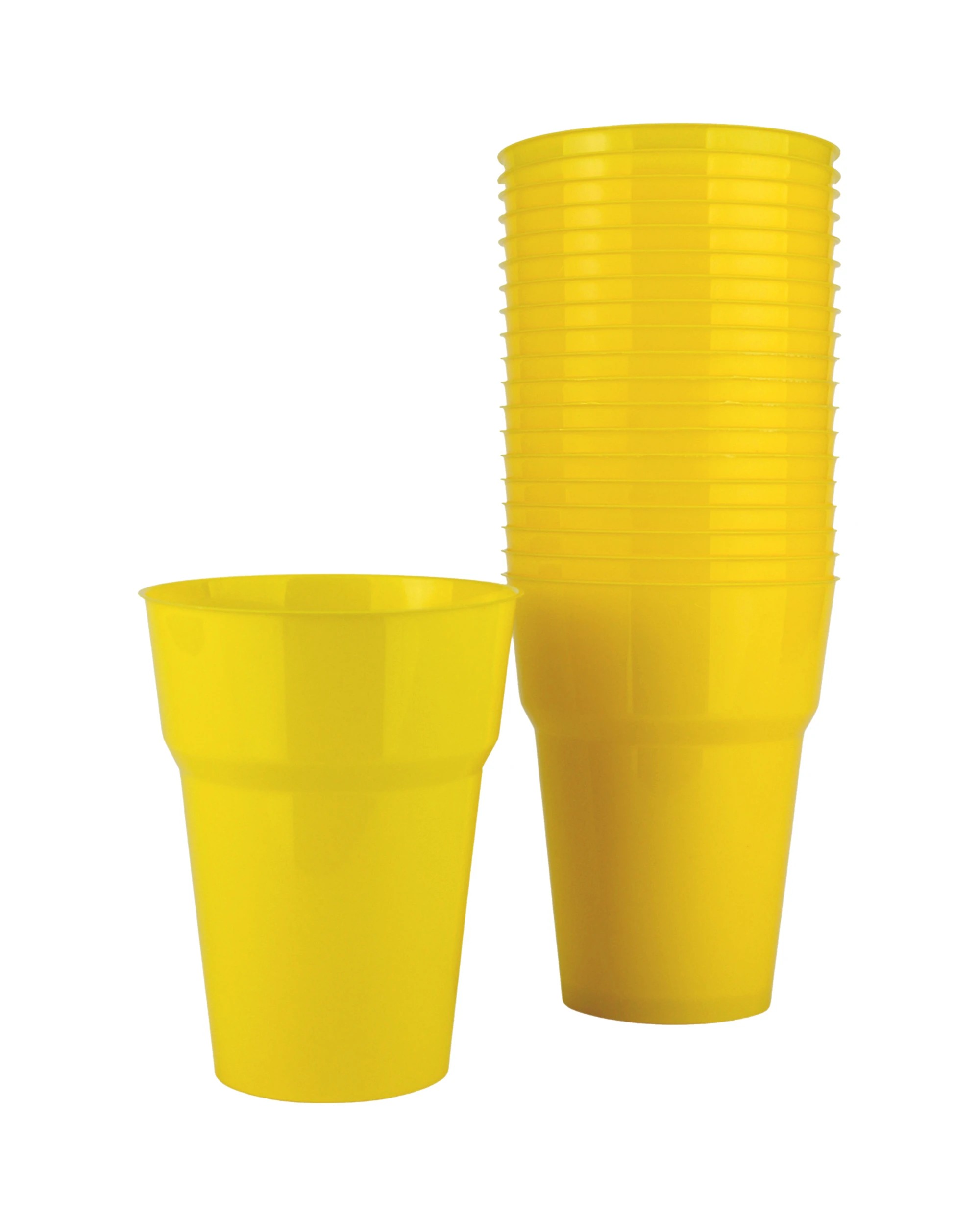1 Alpen Reusable Cups 285ml Pack of 20 - Yellow - Yellow, 1 of 3