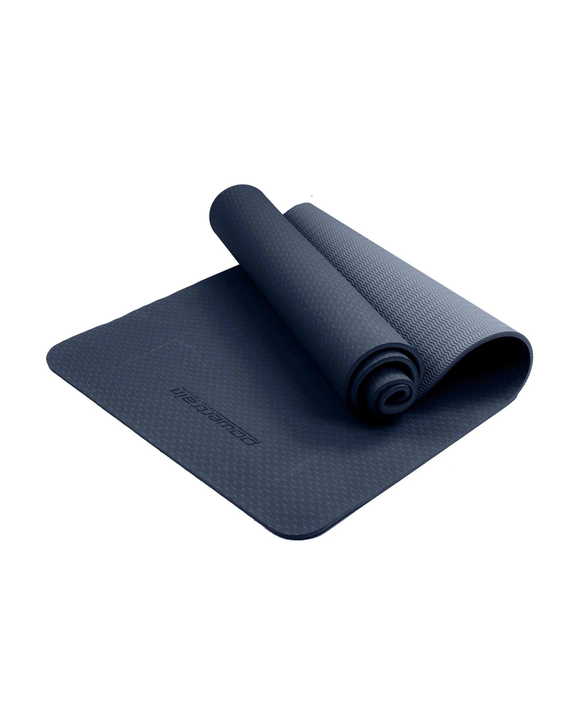 4 Powertrain TPE Pilates Exercise Yoga Mat Workout 6mm Home Gym 183cm - Blue, 4 of 7