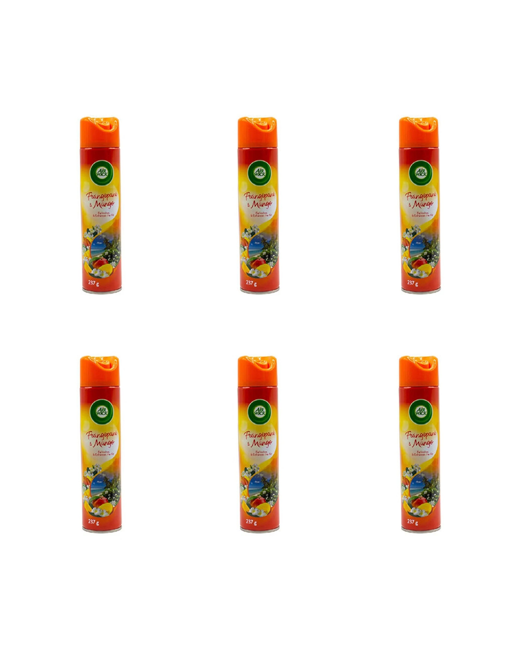 1 AIR WICK 6PK Airwick Air Freshener Odour Eliminator 237G Frangipani Mango - Multi, 1 of 5