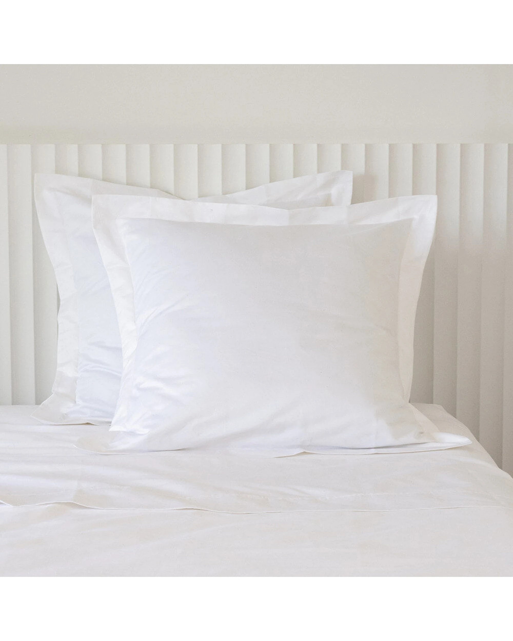 1 Canningvale Mille 2pc 1000TC Cotton Euro Pillowcases - White, 1 of 4