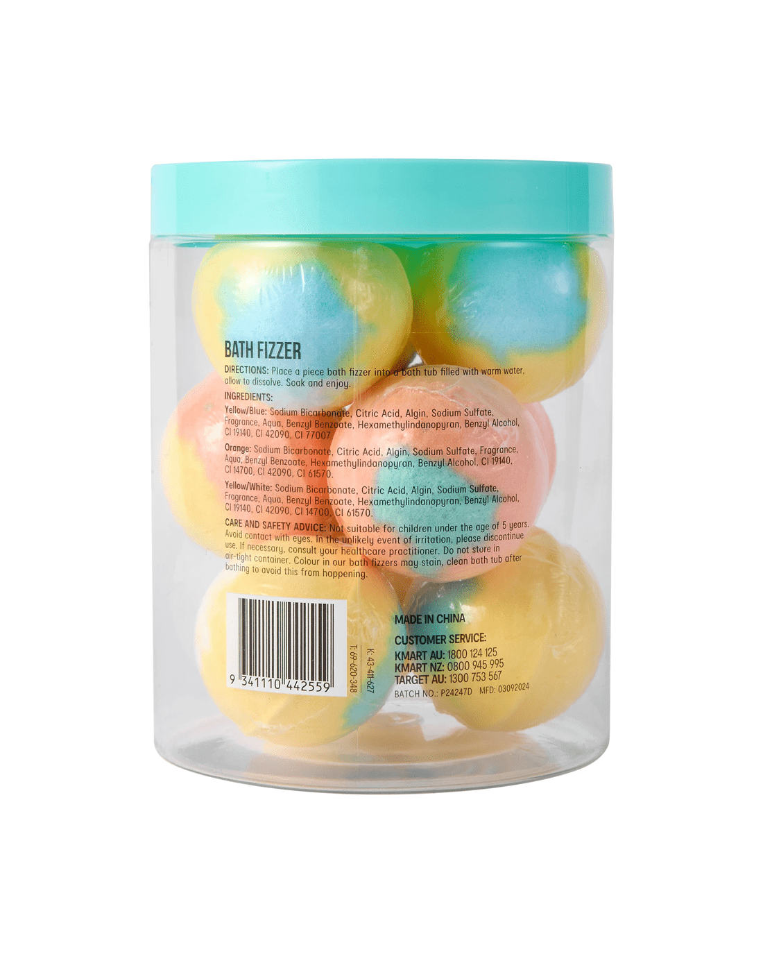 8 OXX Bodycare 9 Piece Slime Bath Fizzers - Peach Scented, 8 of 8