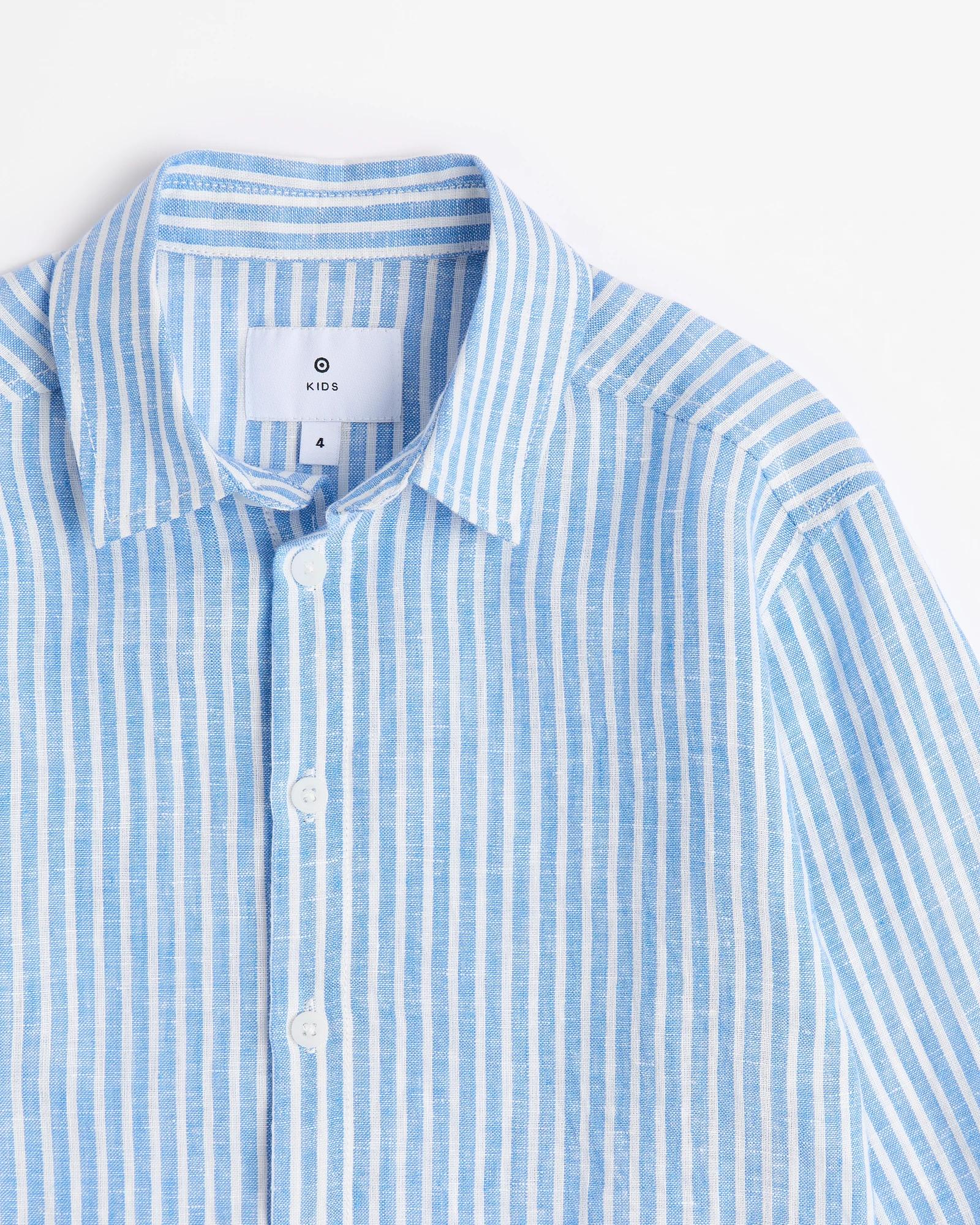 5 Target European Linen Shirt BLUE / STRIPE, 5 of 7