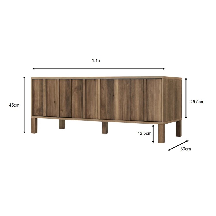 8 Willow Entertainment Unit - Walnut, 8 of 8