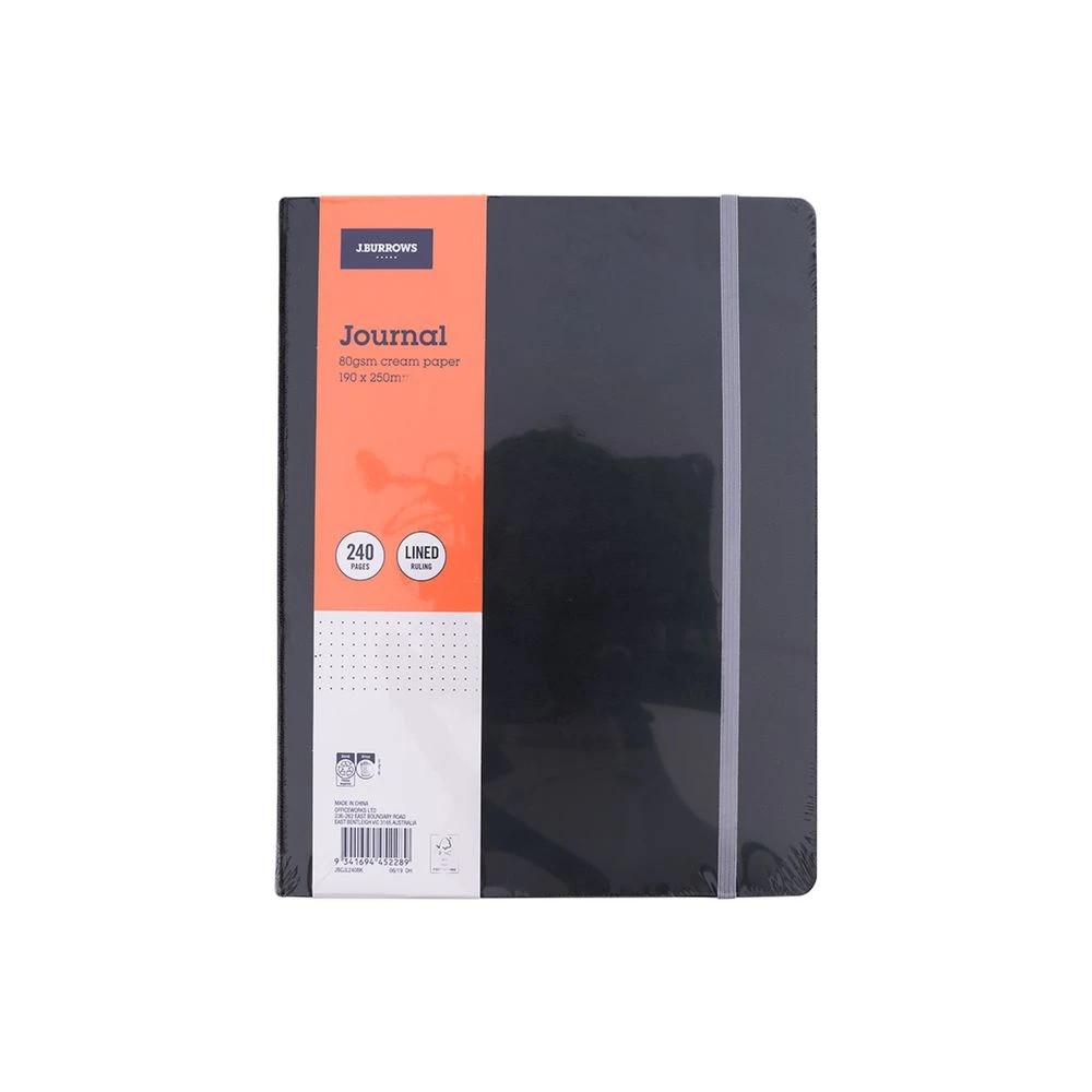 1 J.Burrows Large Journal 240 Page Black, 1 of 3