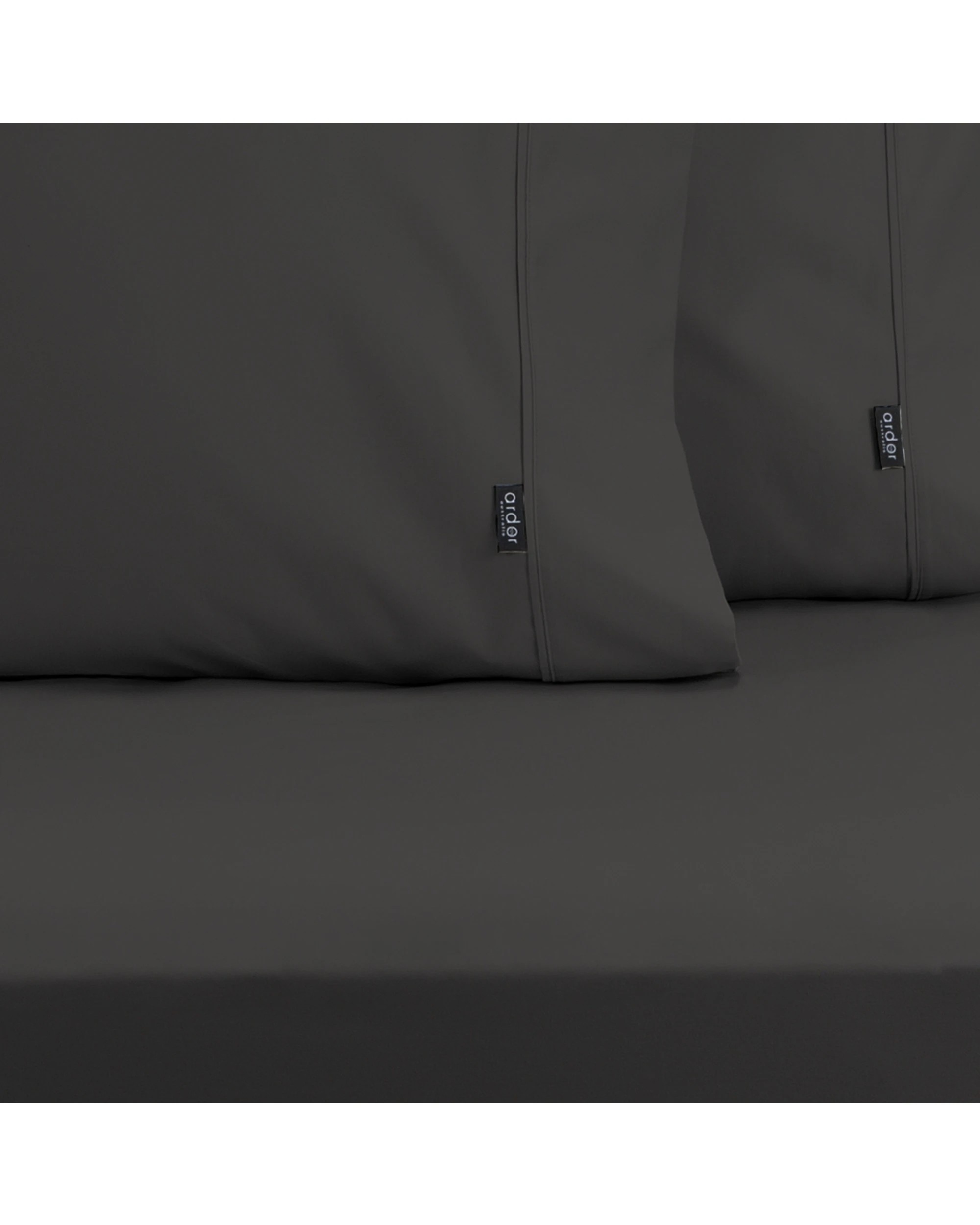2 Ardor Combo 1000TC Cotton Polyester Bed Bedding Sheet Set - Double Bed - Charcoal, 2 of 3