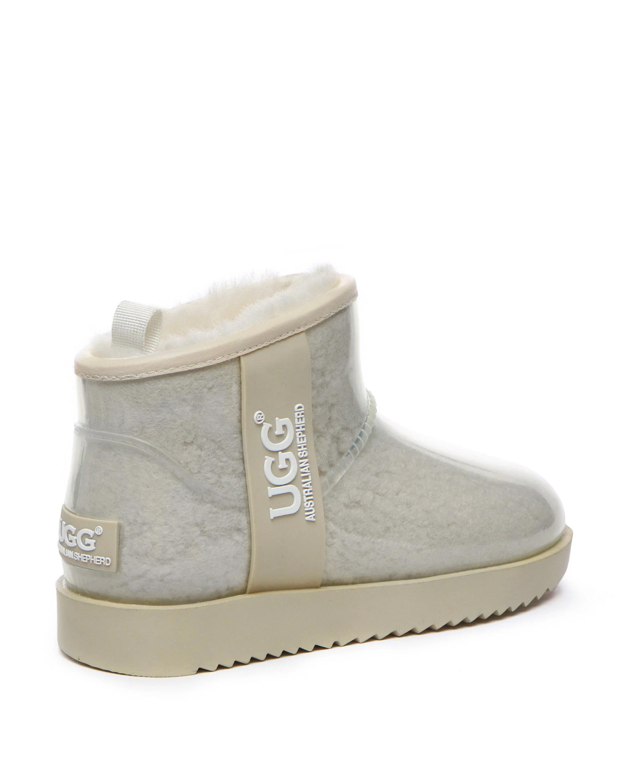 3 Australian Shepherd UGG Womens Coated Mini Waterproof Boots IVORY, 3 of 5