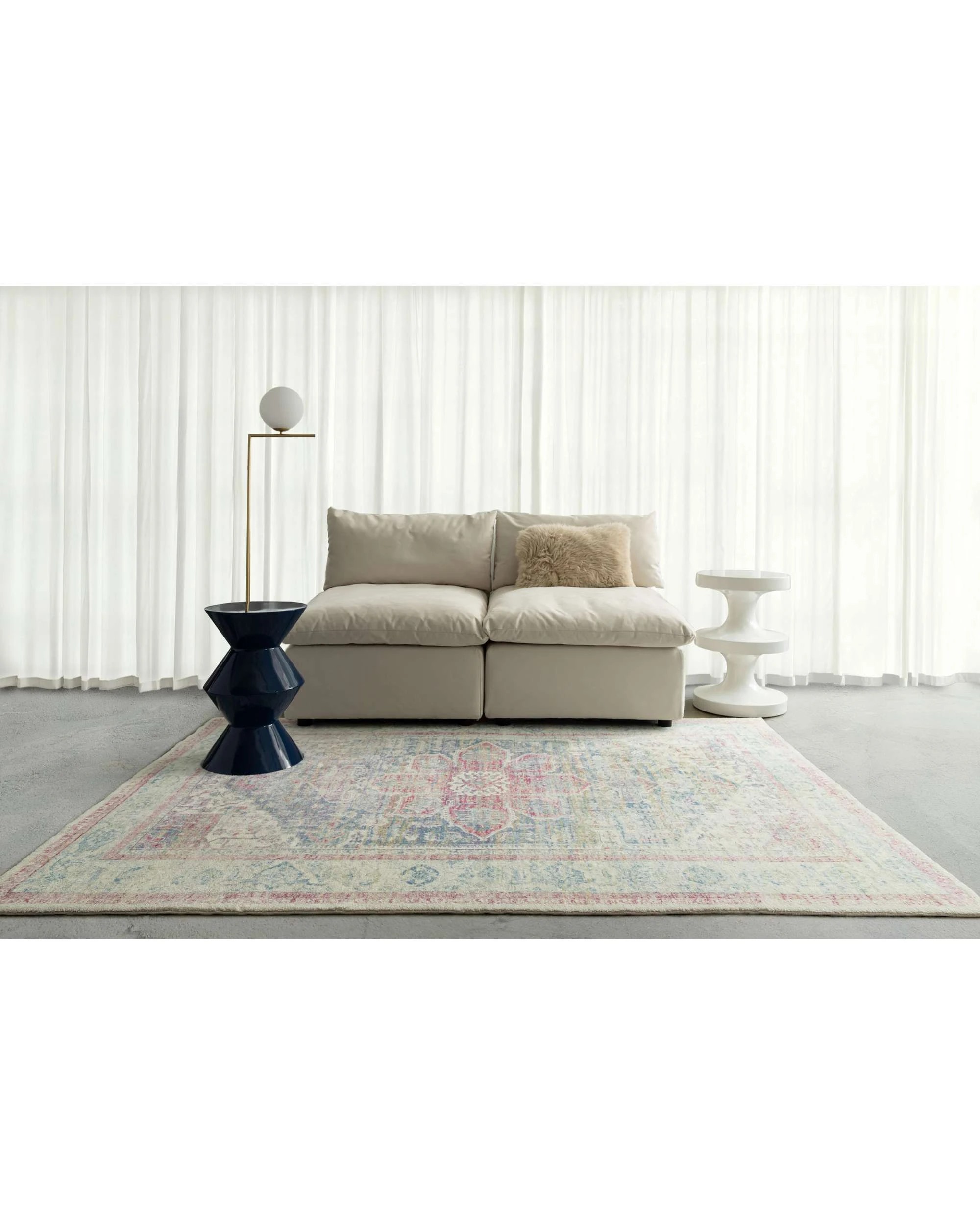 2 Loopsie Seri Medallion Washable Rug-330cm x 240cm - Pink, 2 of 7
