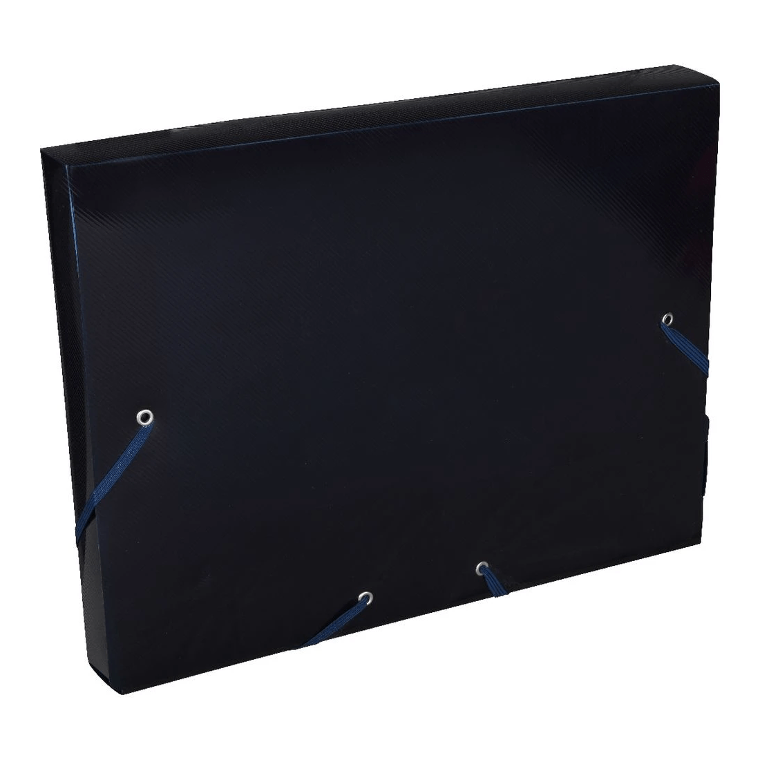 3 J.Burrows A4 Document Box Elastic Closure Blue, 3 of 3