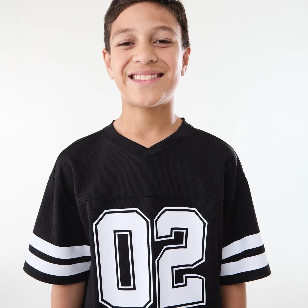 4 Short Sleeve Oversized Mesh T-shirt JERSEY 02 BLACK, 4 of 6