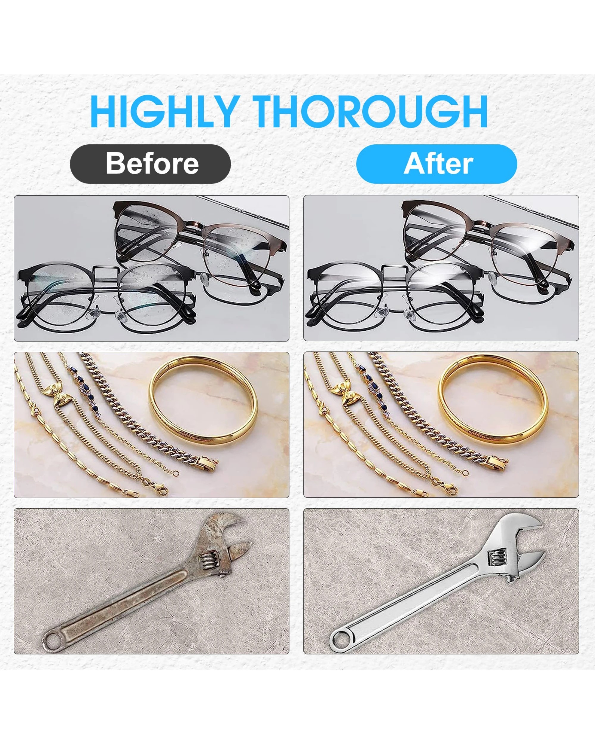 7 ADVWIN 2L Ultrasonic Jewellery Cleaner Machine, 42kHz, SUS 304, for Eyeglasses, Earrings, Rings, Necklaces, Dentures, 7 of 7