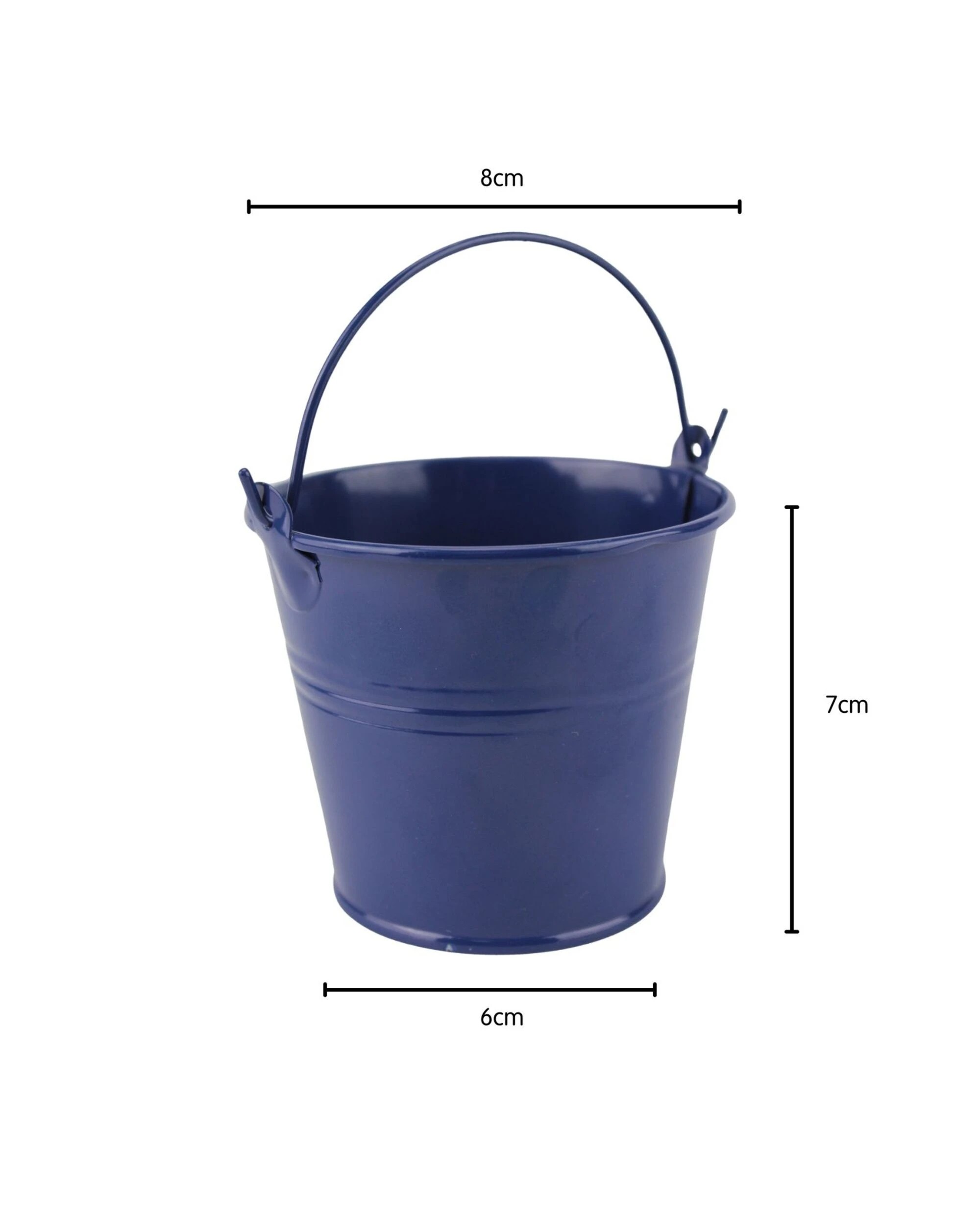 2 Party Maker Small Navy Metal Bucket 7cm - Blue, 2 of 2