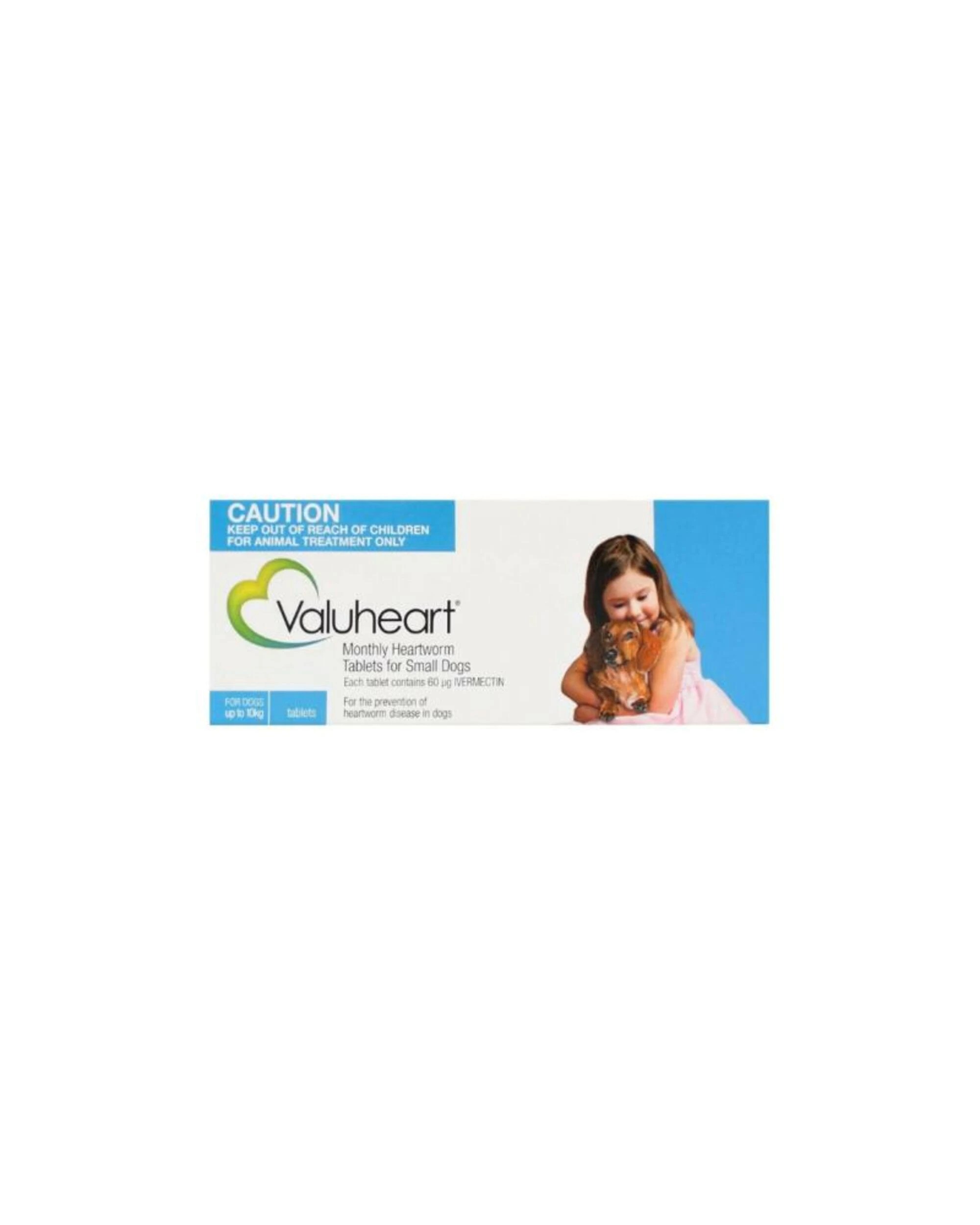 1 Value Plus Valuheart Heartworm Tablets Small Dogs Up To 10kg Blue 6 Pack, 1 of 1