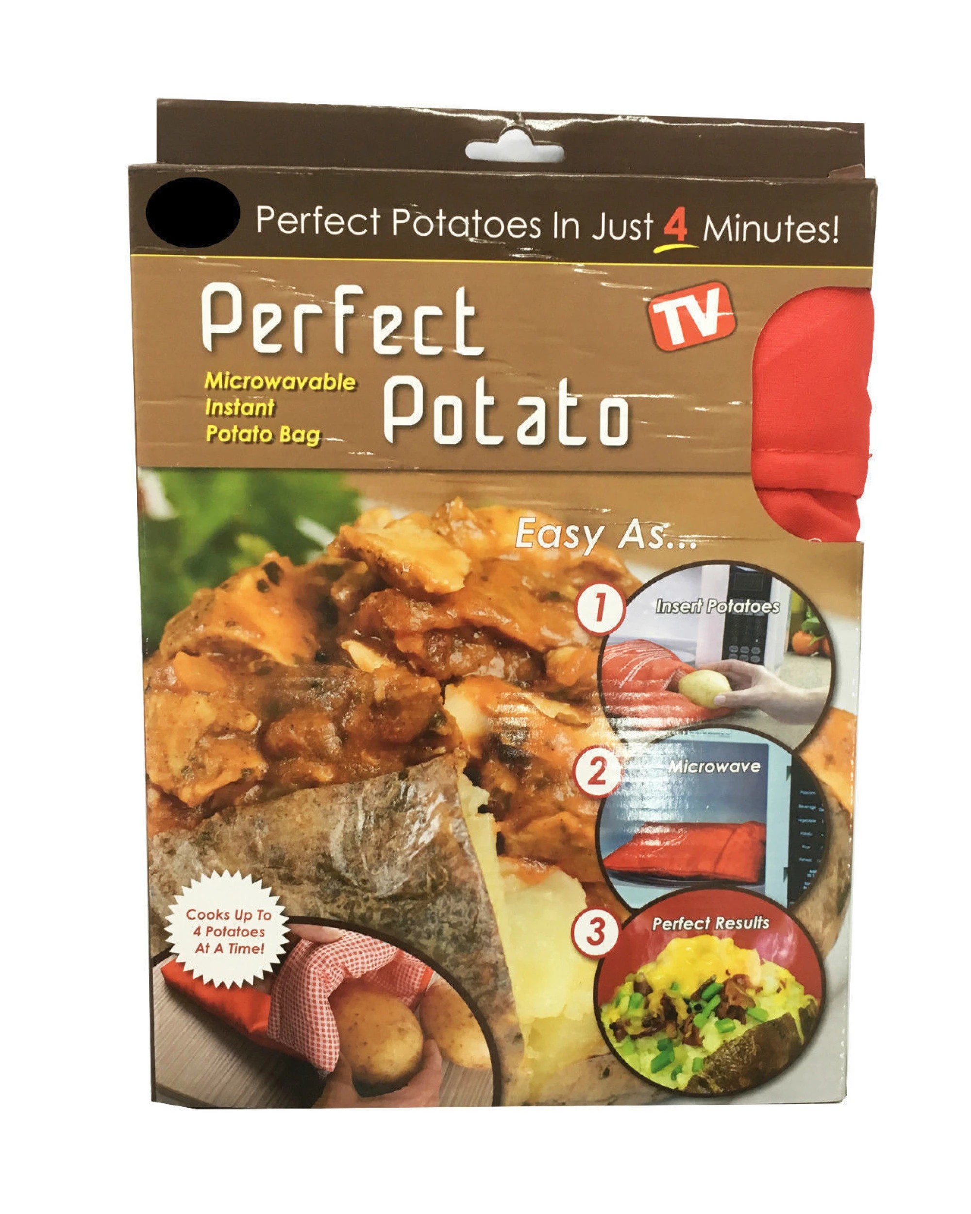 4 BR Home Microwave Baked Potato Cooking Bag, Reusable and Washable for Quick Cooking, 4 of 5