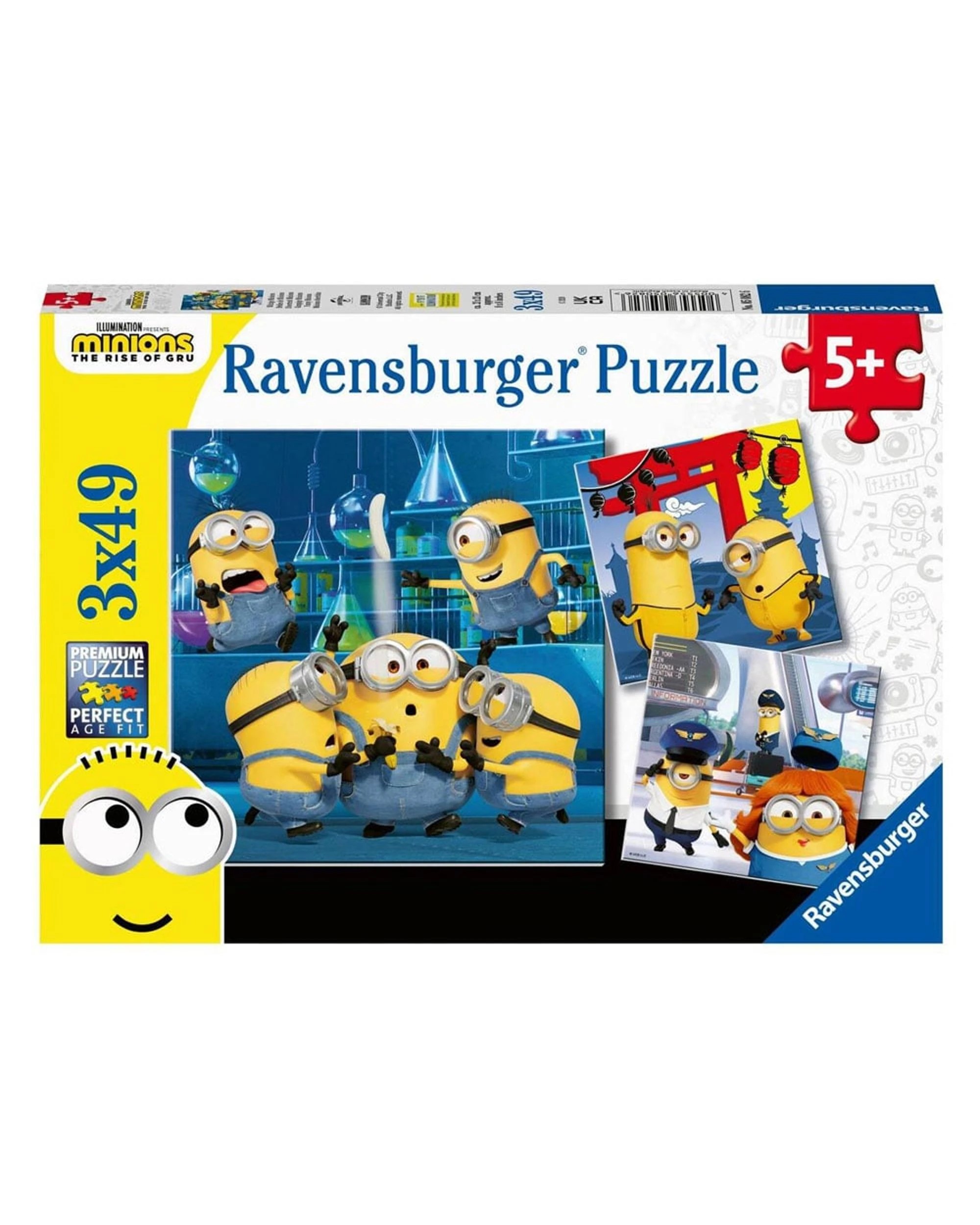 1 Ravensburger Minions 2 The Rise Of Gru 3x49 Piece Jigsaw Puzzles, 1 of 4