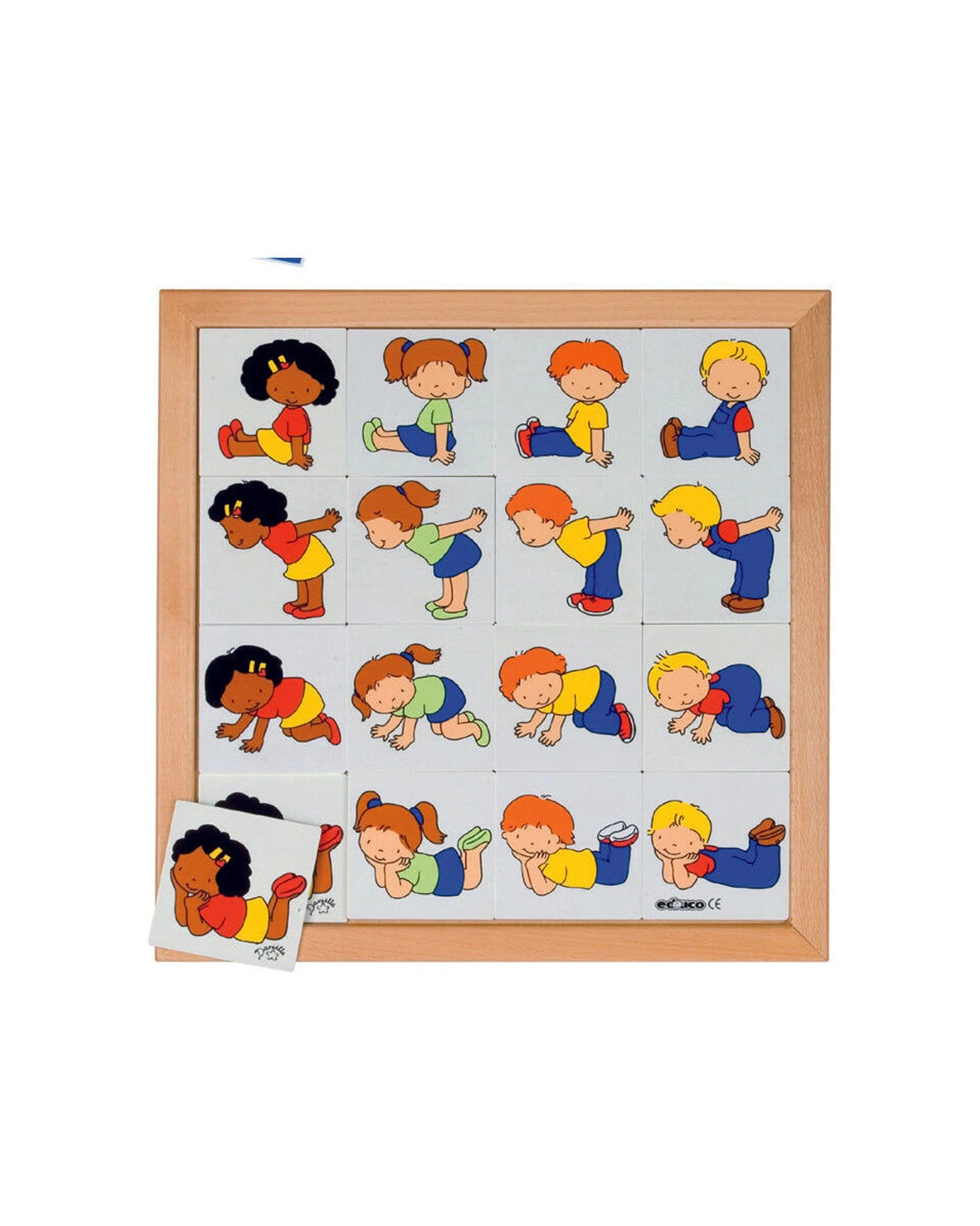 3 EDUCO Comprehension Lotto Match The Postures Educational Matching Game - Multi, 3 of 3