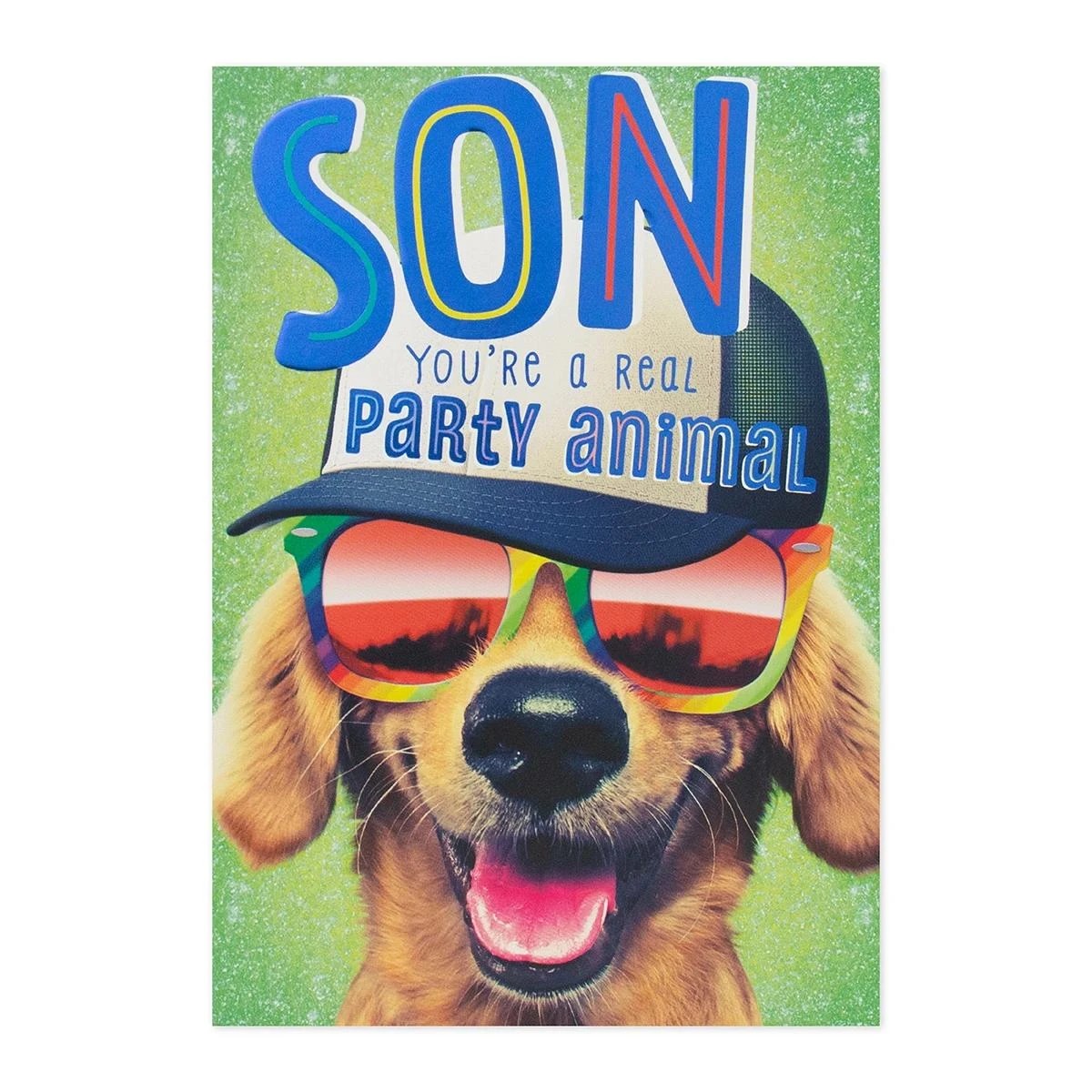 3 Connections from Hallmark Birthday Card for Son - Son You're a Real Party Animal, 3 of 3