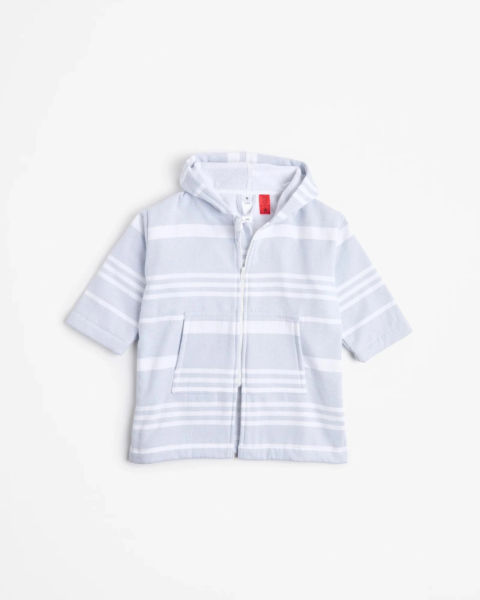 4 Target Henley Kids  Zip Thru Hooded Towel - Blue, 4 of 6