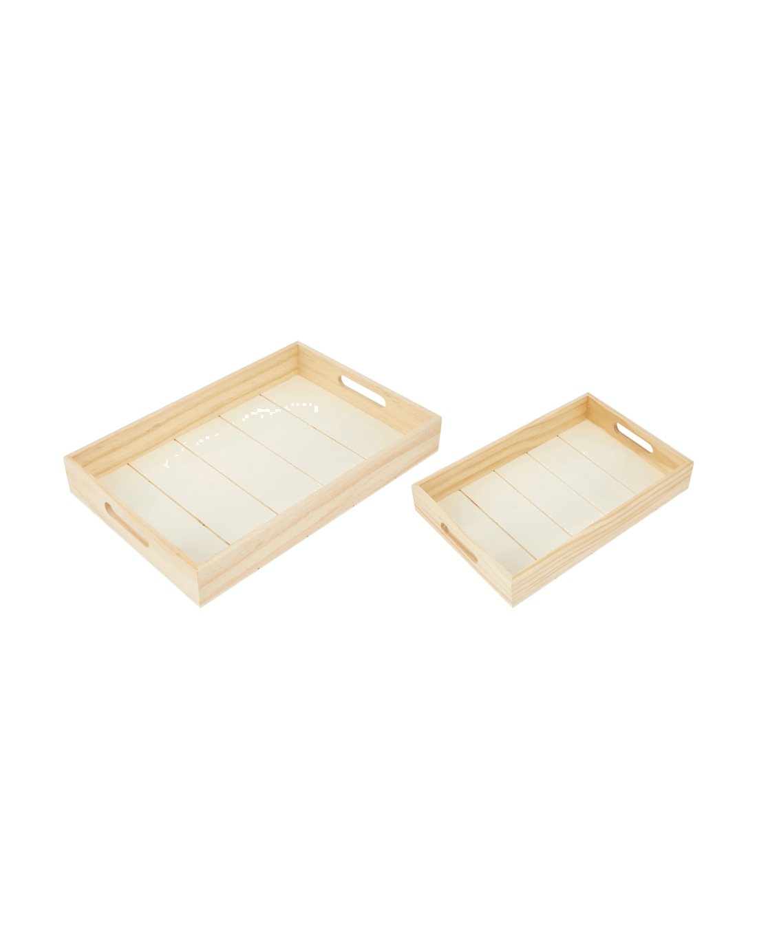 1 2 Piece Wood Rectangle Trays, 1 of 7