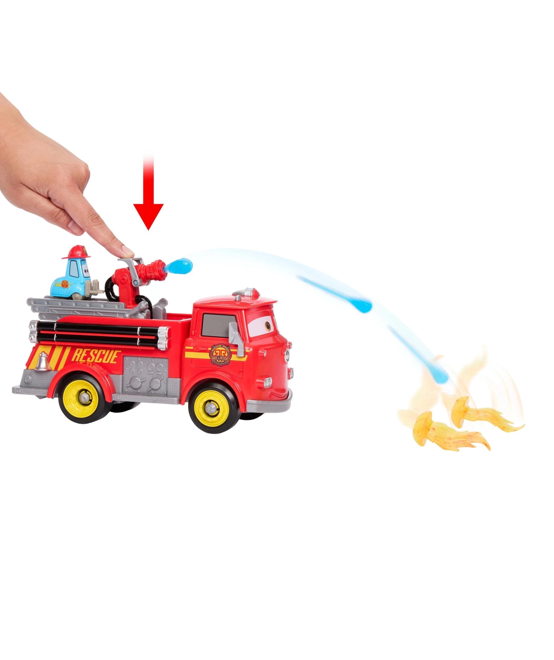4 Mattel Disney and Pixar Cars Radiator Springs Race & Rescue Fire Fighting Red & Guido & Accessories - Multi, 4 of 5