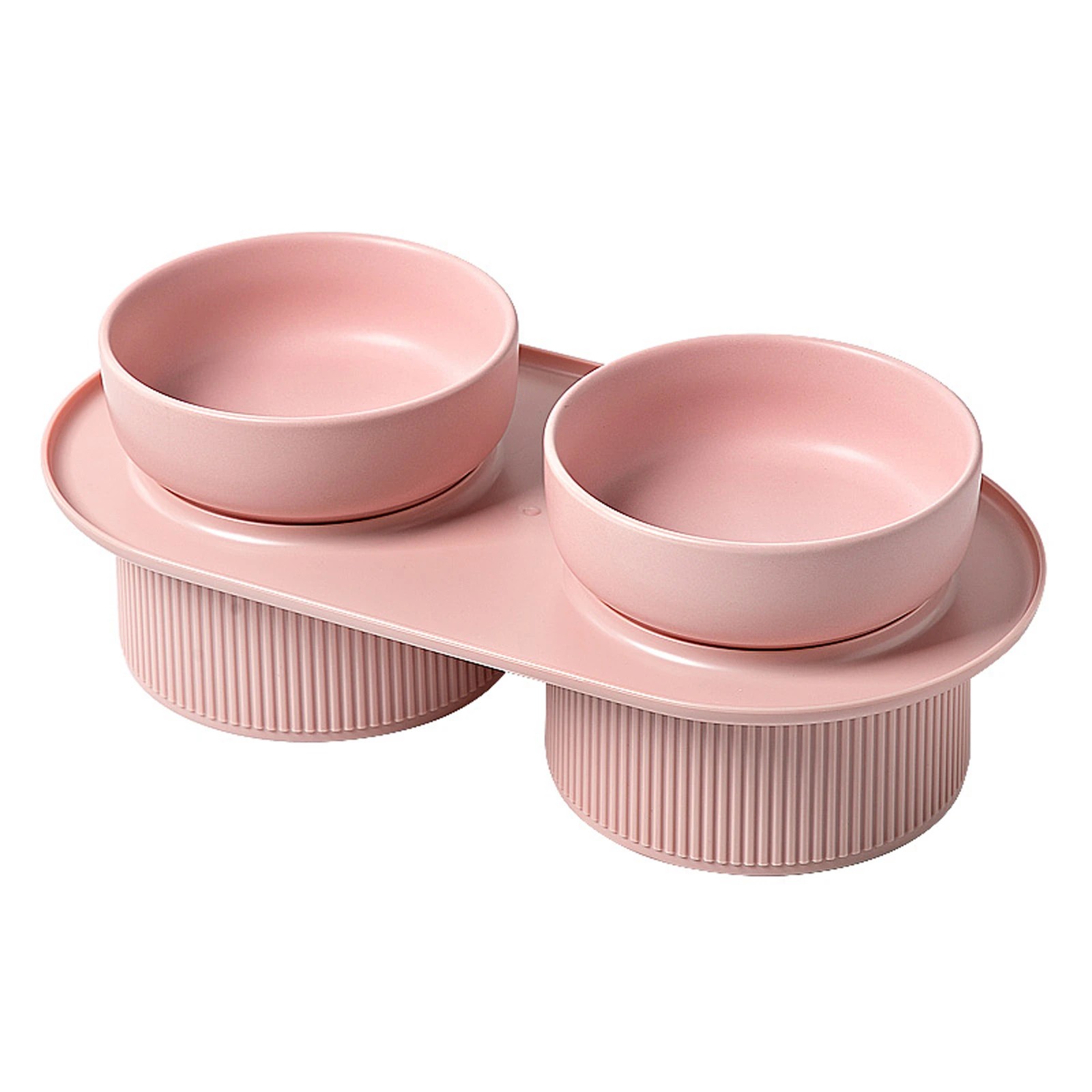 1 Ceramic Pet Food Bowl Pet Feeder Water Bowl Elevated Dog Cat Food Bowl - Pink, 1 of 1