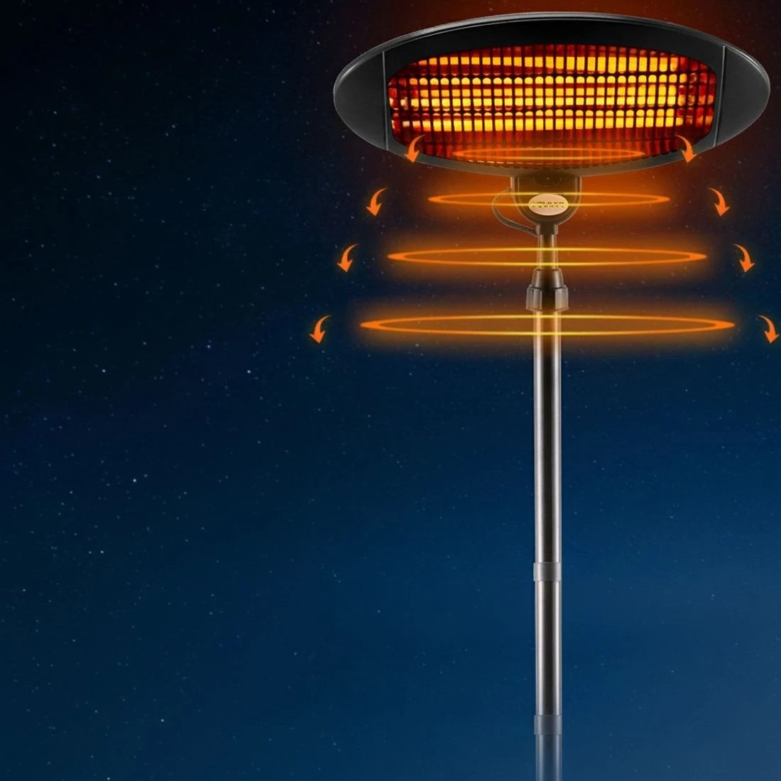 4 Devanti Electric Patio Heater - Black, 4 of 8