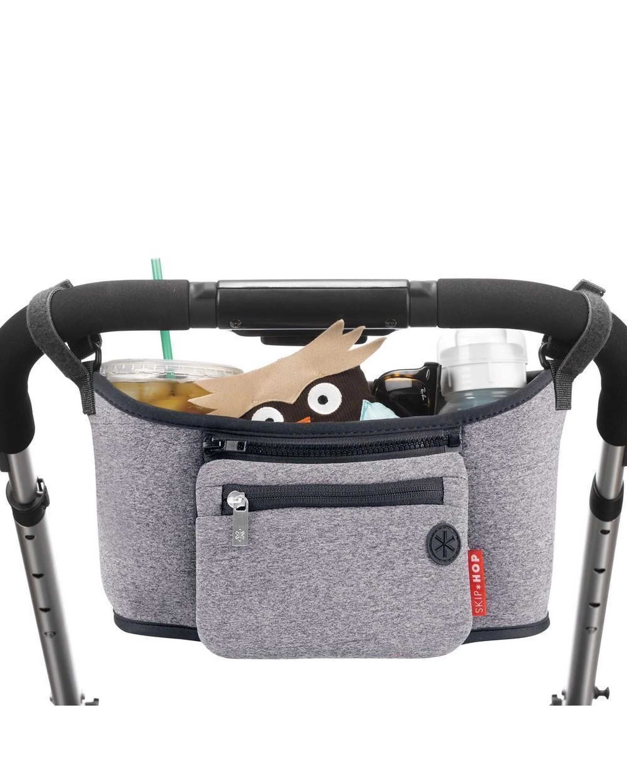 4 Skip Hop Grab & Go Pram  Stroller Organiser  Heather Grey, 4 of 6