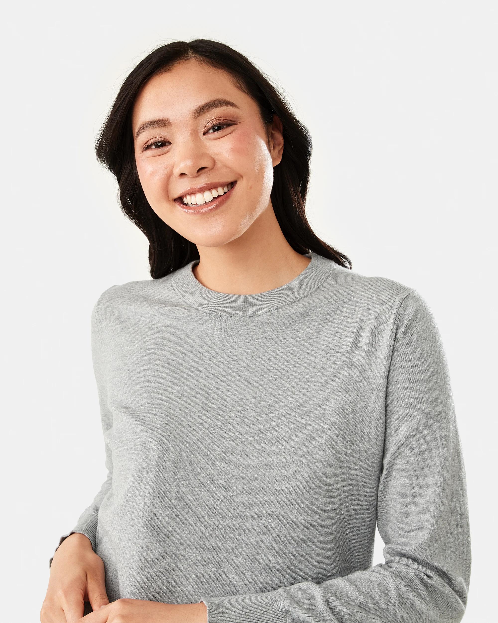 4 Crew Lightweight Jumper Slvr Marle, 4 of 6