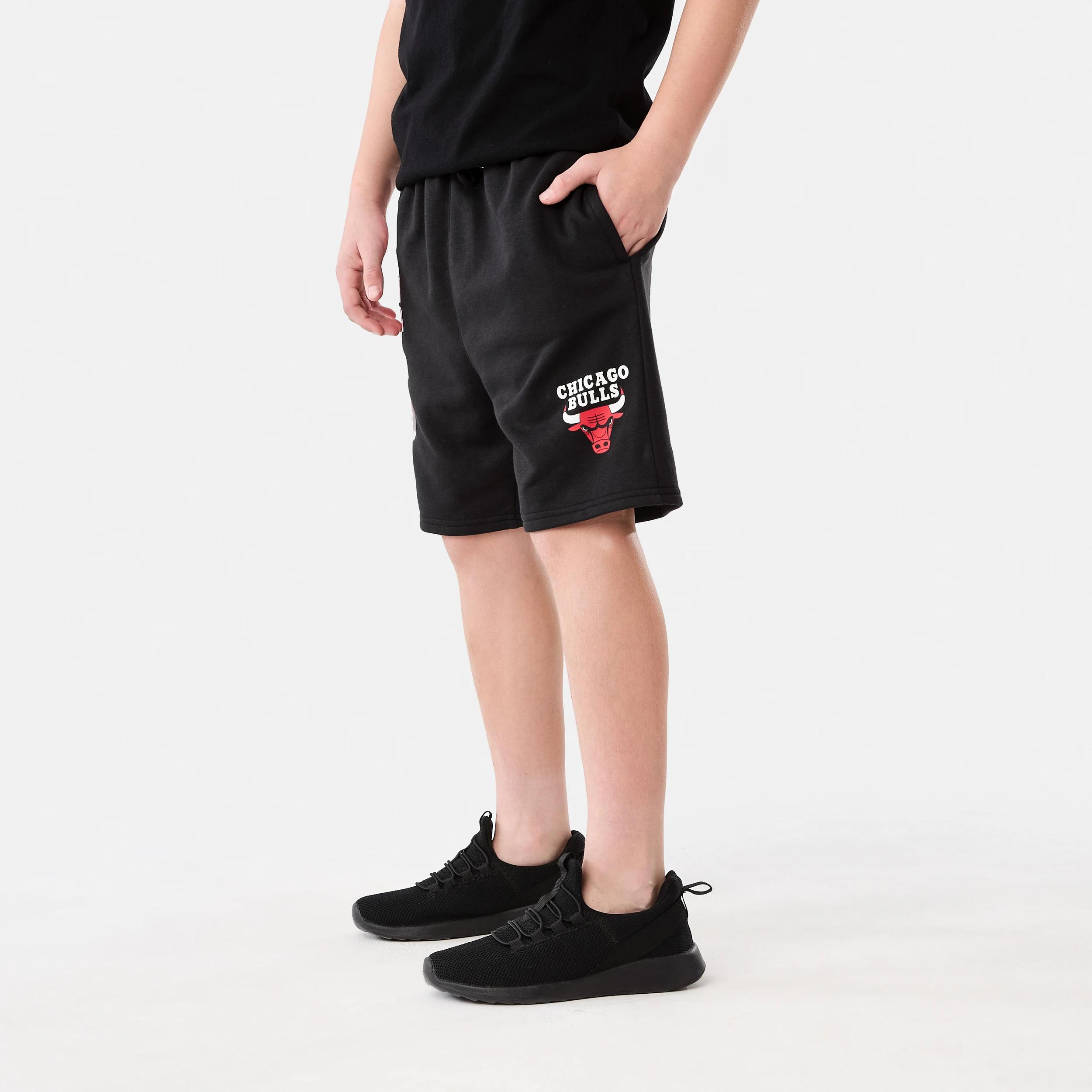 2 Official NBA Kids Fleece Shorts BLACK BULLS TERRY SHORT, 2 of 7