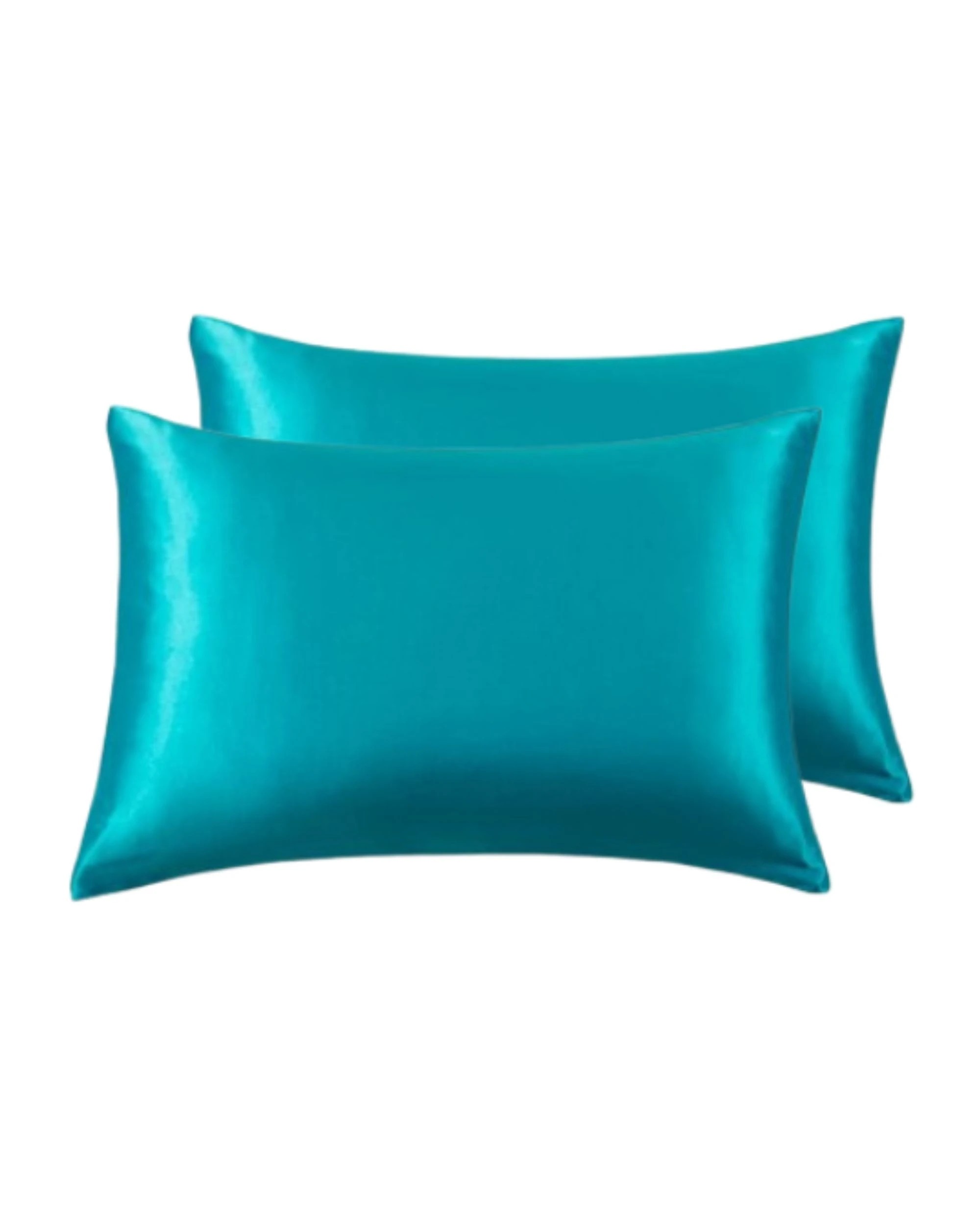 1 Gioia Casa 2-Pack Mulberry Silk Pillowcases Soft Hypoallergenic - Teal, 1 of 4