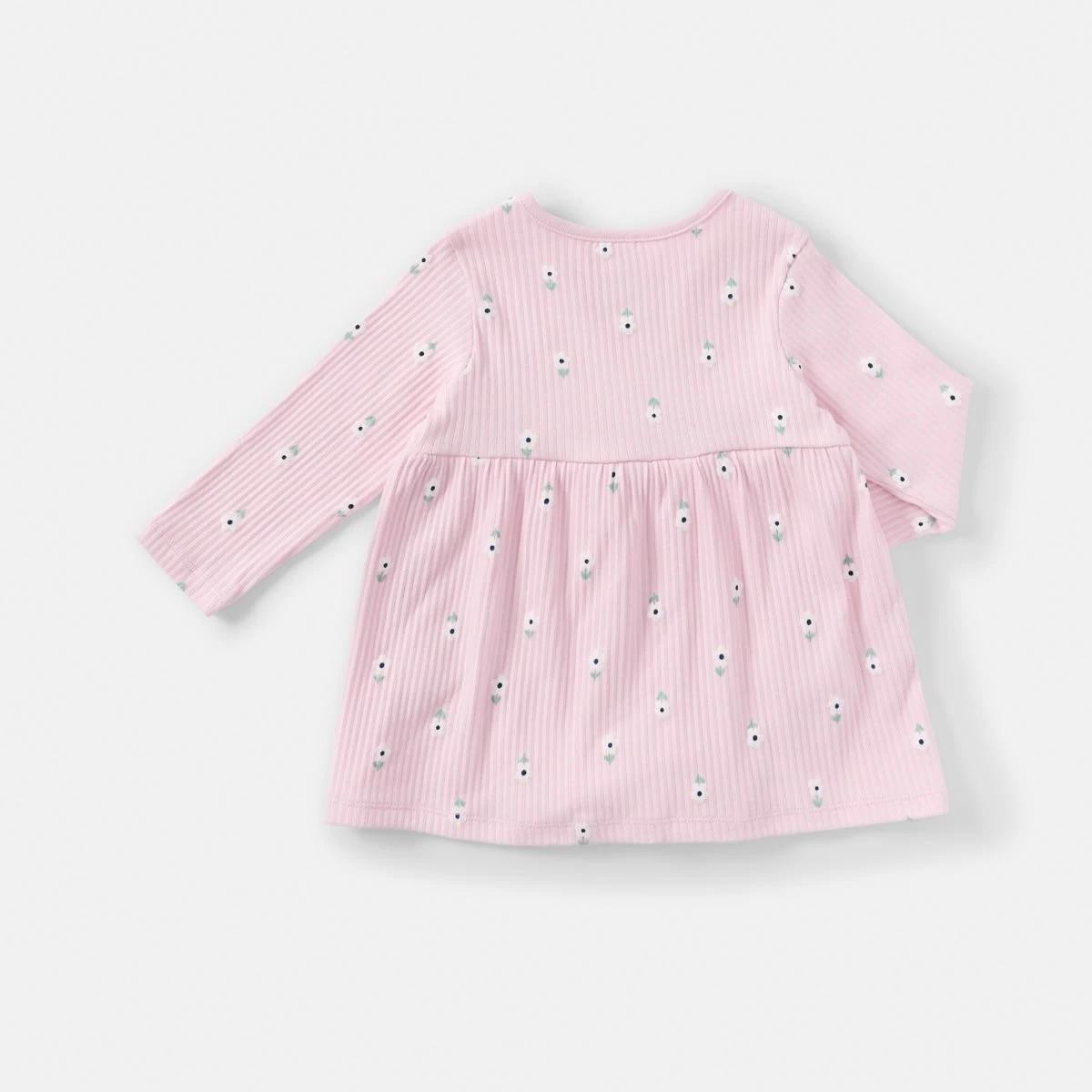 2 All Over Print Bodysuit Dress Pnk Flrl, 2 of 4
