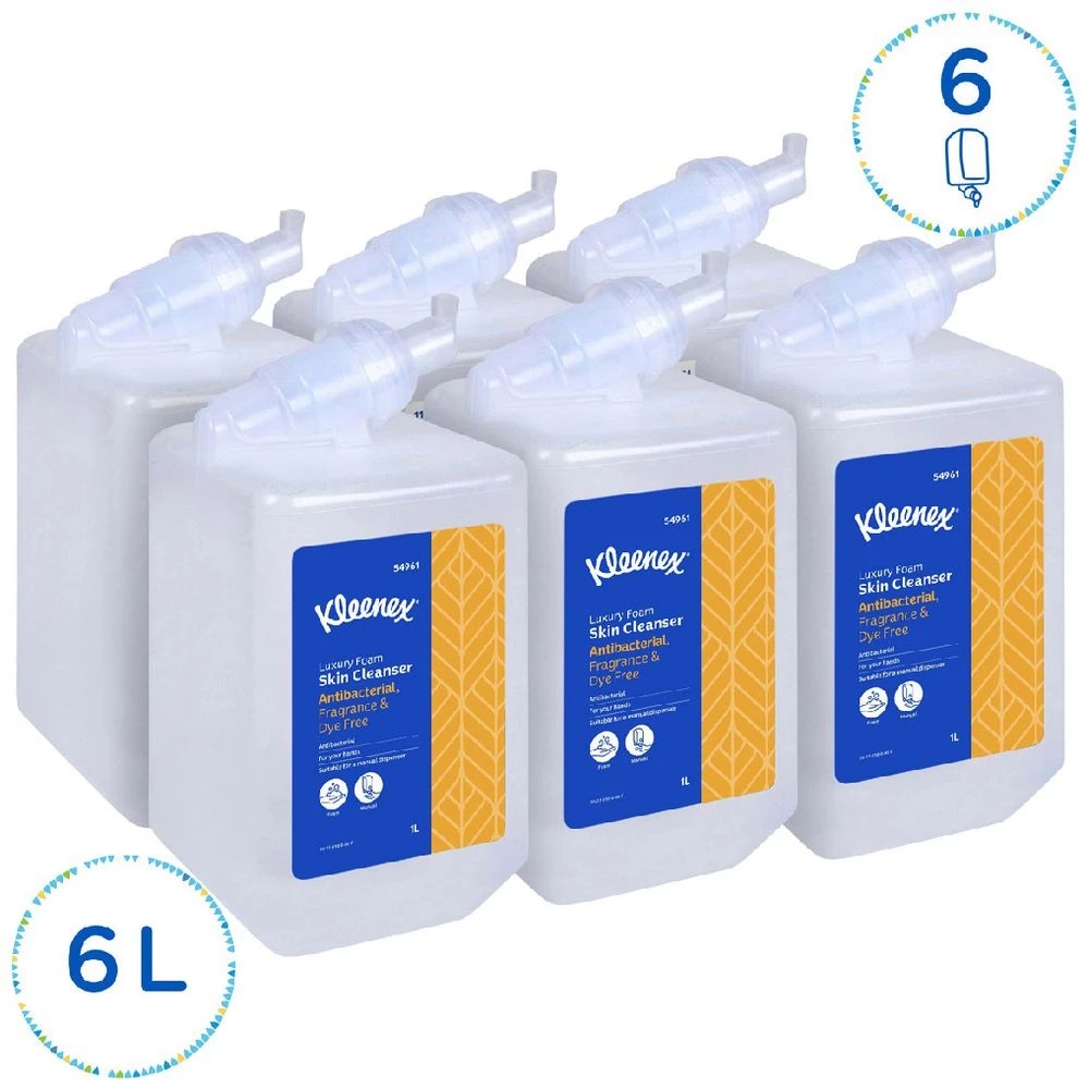1 Kleenex Luxury Foam Antibacterial Skin Cleanser 1L 6 Pack, 1 of 1