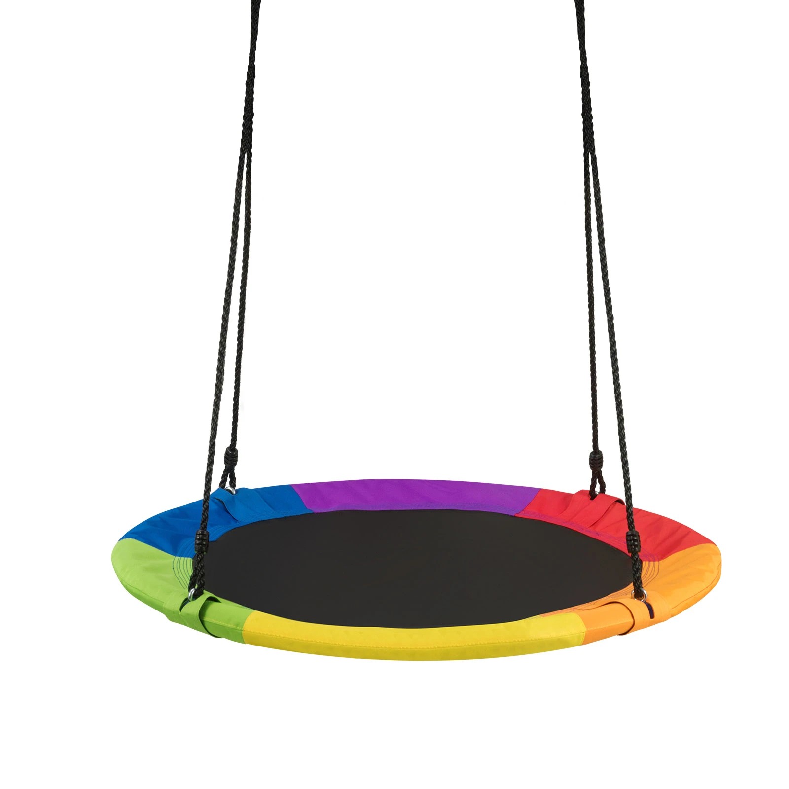 1 Costway 100CM Tree Swing Flying Saucer Outdoor Hammock Chair Garden Yard Play Toy - Multi, 1 of 1