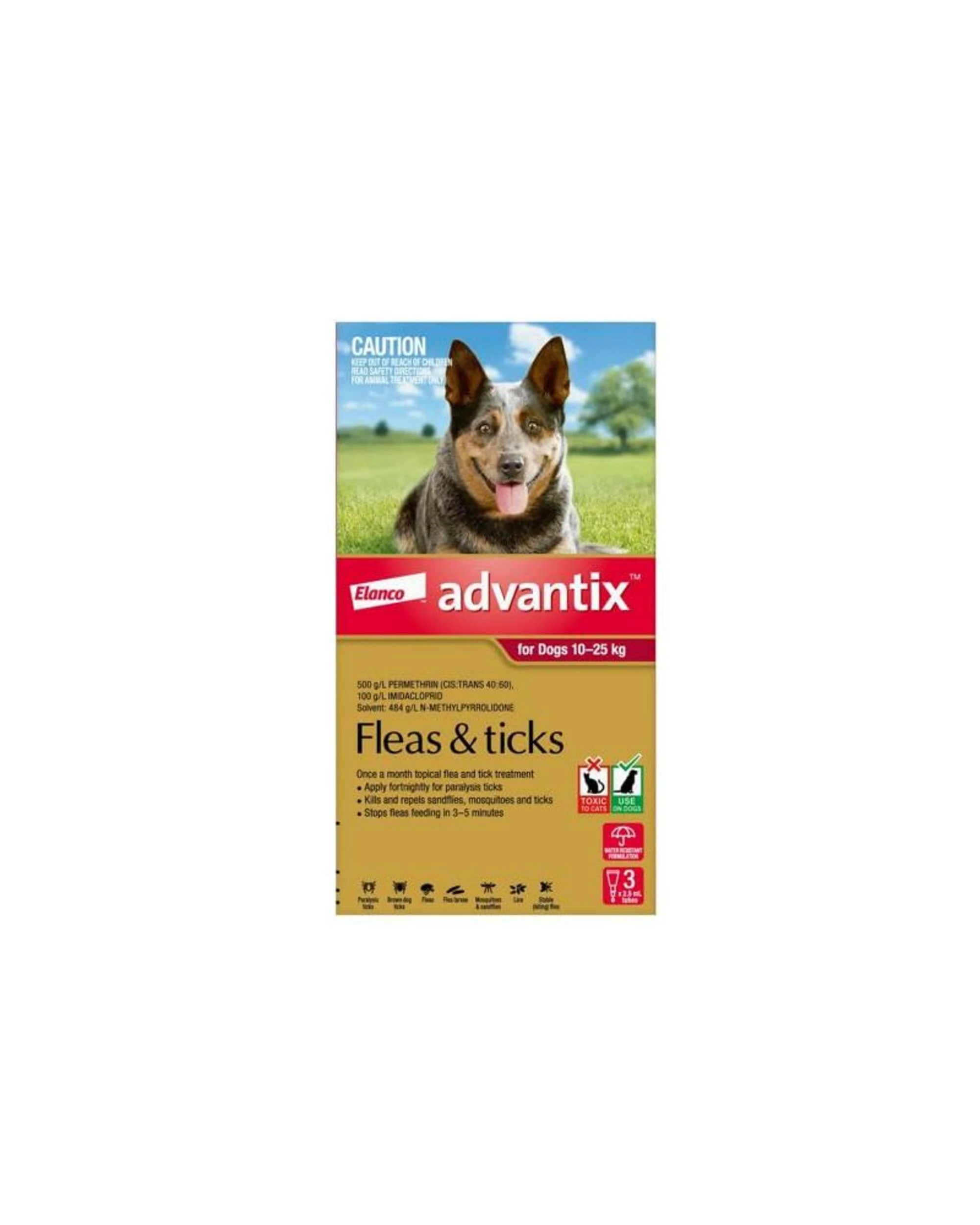 1 Advantix For Large Dogs 10 To 25kg (Red) 3 Pack, 1 of 1