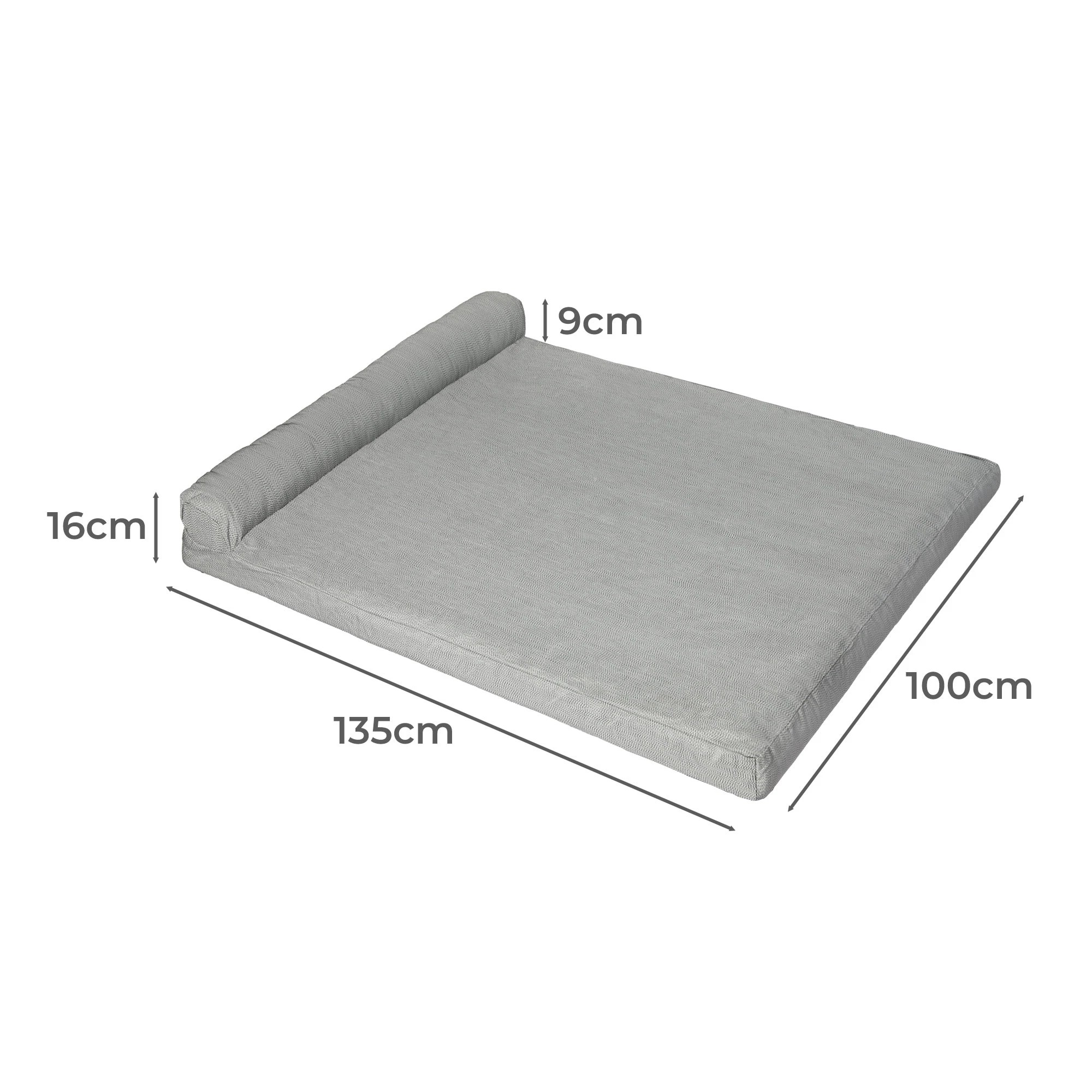 3 Pawz Pet Bed Memory Foam  XXL - Grey, 3 of 7