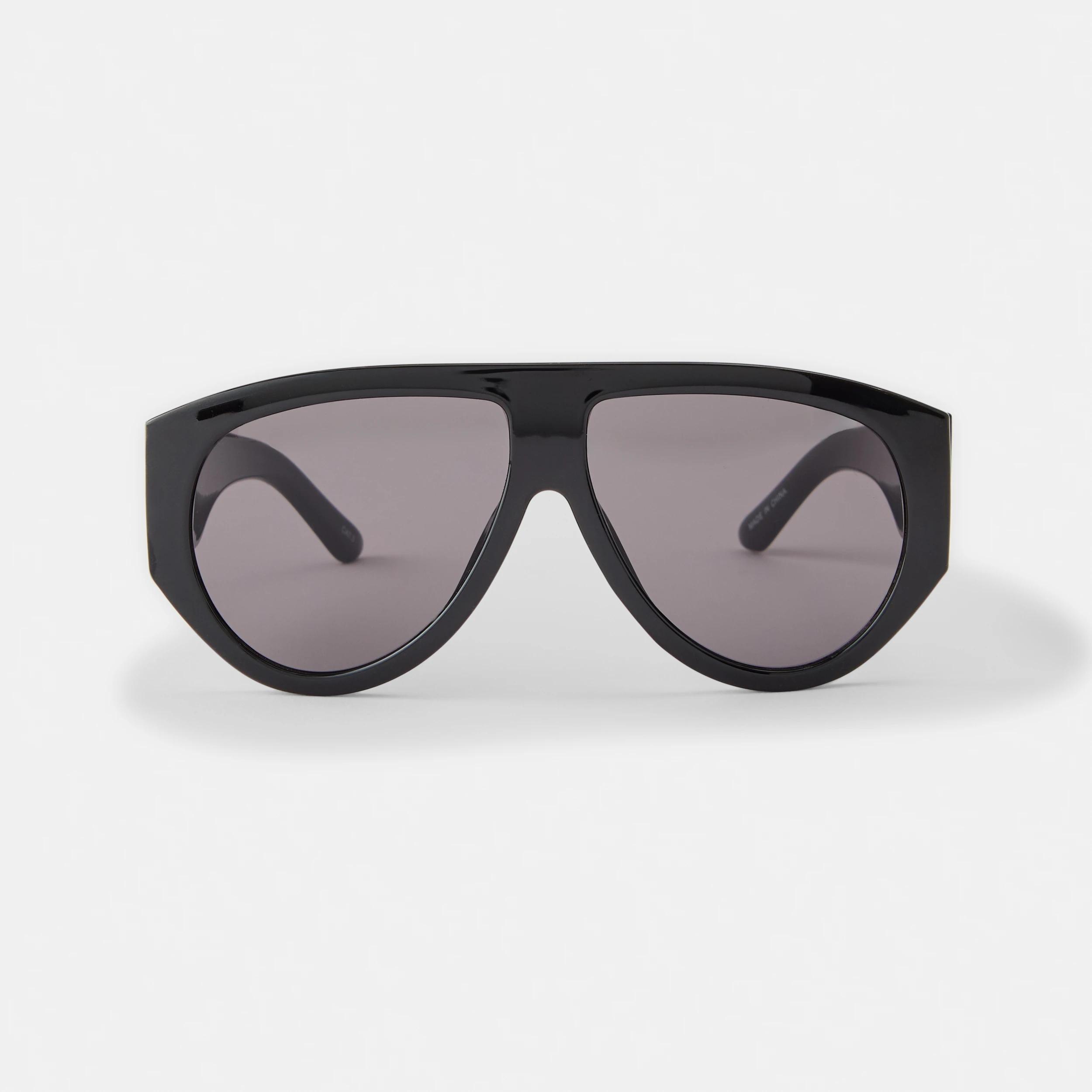 2 Chunky Aviator Sunglasses Black, 2 of 5