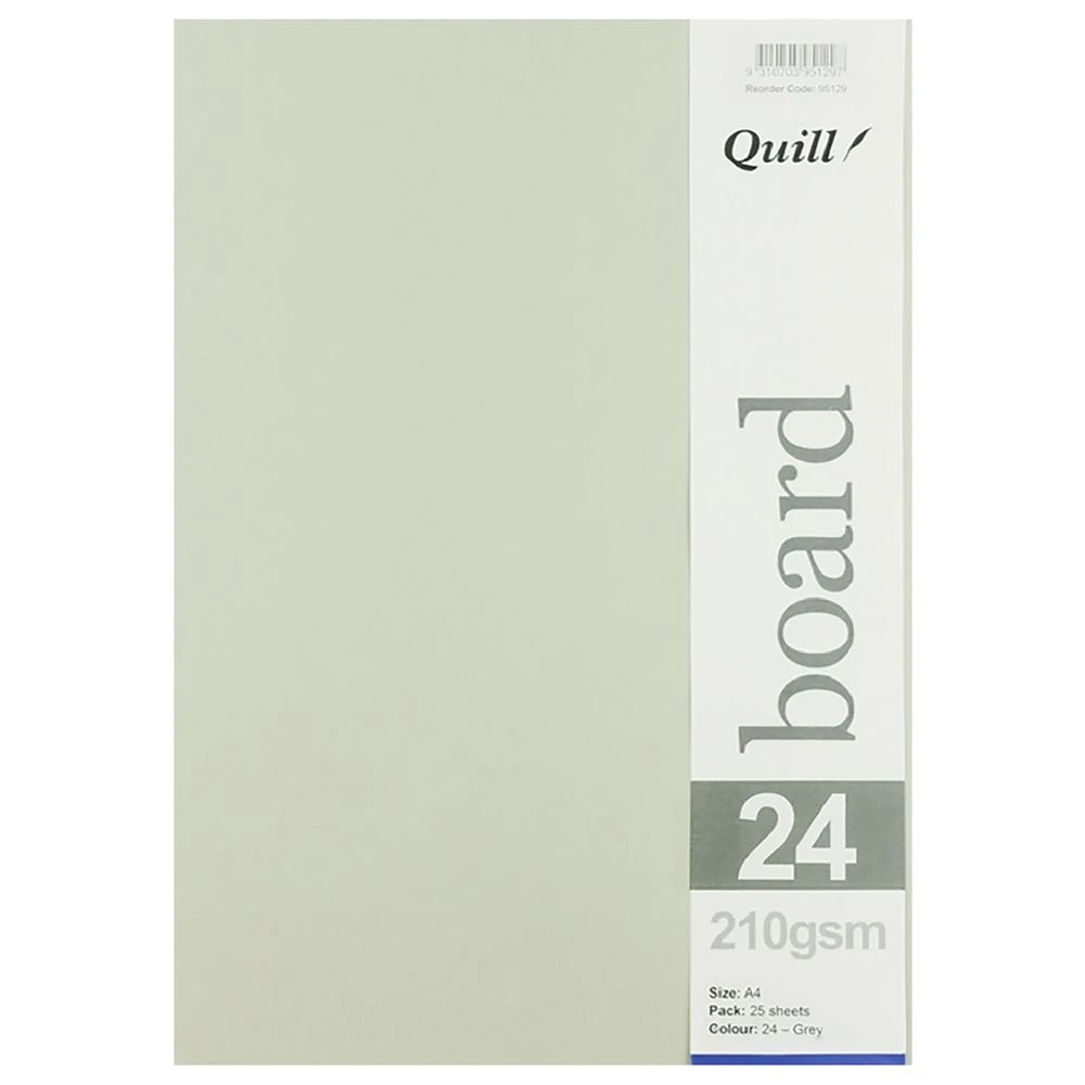 3 Quill A4 210gsm Board Grey 25 Pack, 3 of 4