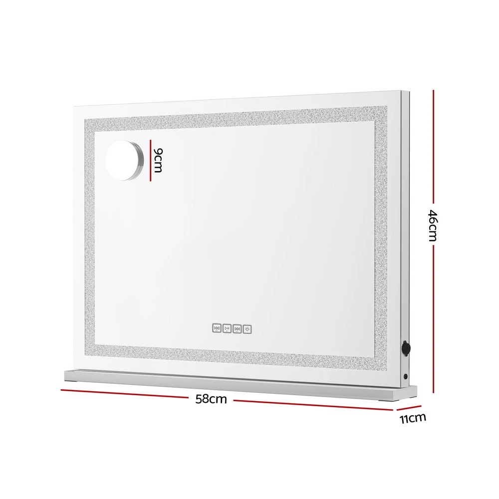 2 Embellir tooth Makeup Mirror 58x46cm Hollywood Vanity with LED Light Crystal - Multi, 2 of 6