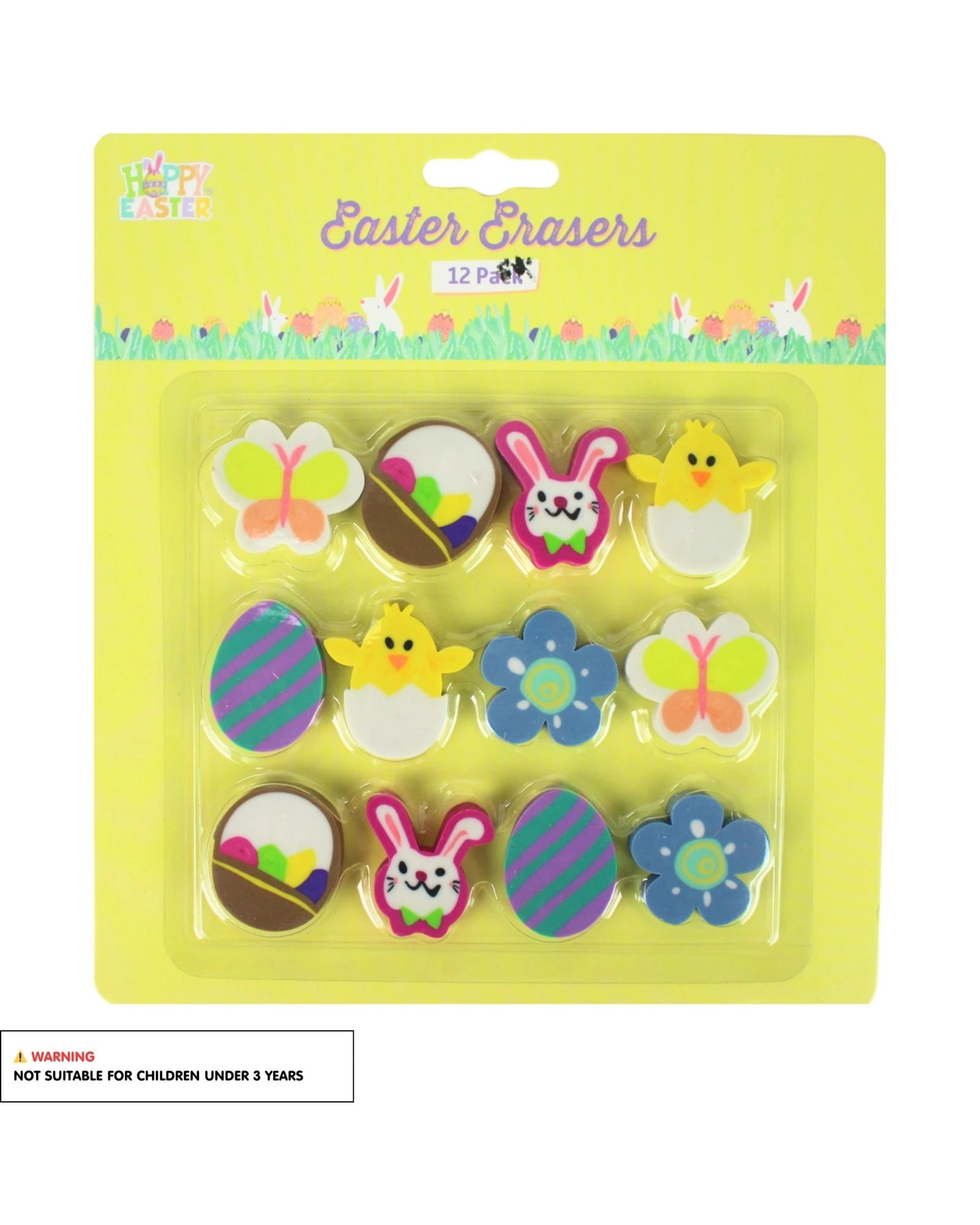 2 Uncle Bills Easter Character Erasers Pack of 12 - Multi, 2 of 3