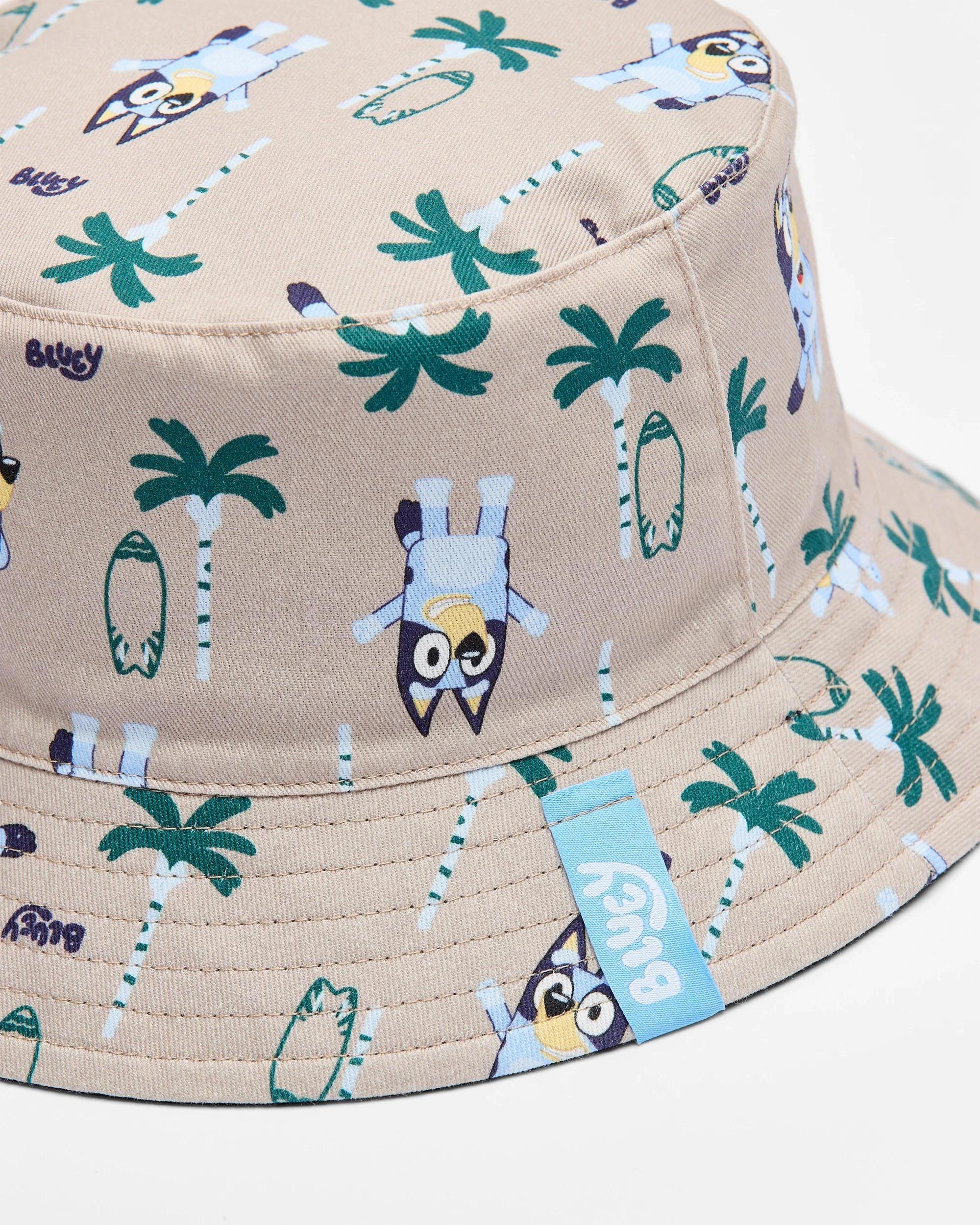 2 Kids Licensed Bluey Reversible Sports Bucket Hat NEUTRAL BLUEY/NAVY BLUE, 2 of 3