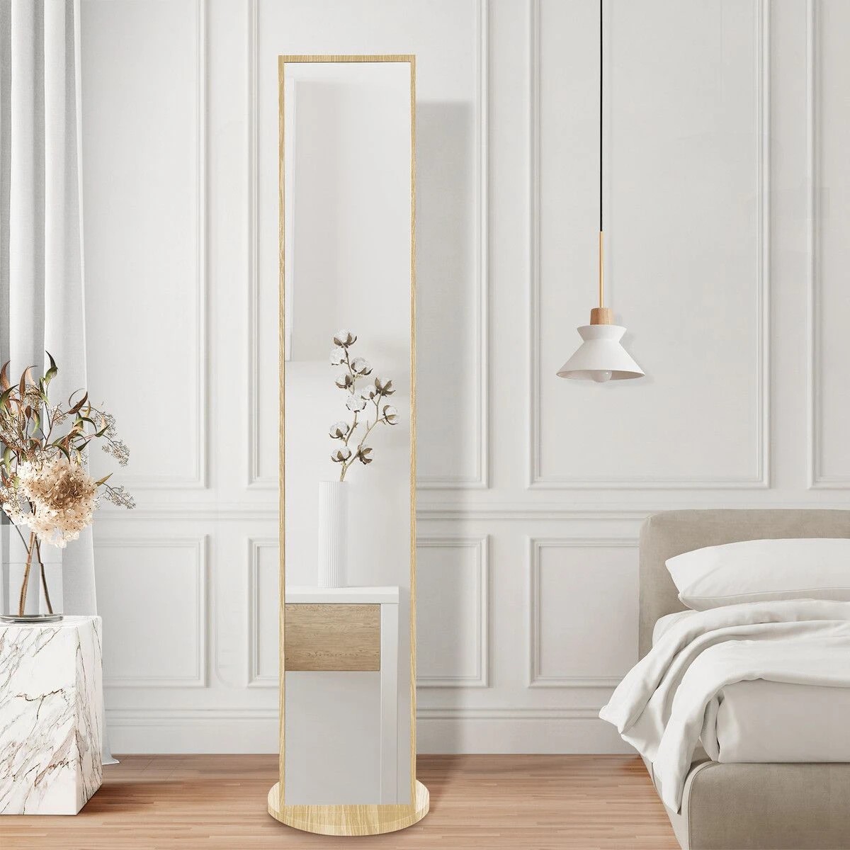 2 LUXSUITE Full Length Body Rotating Mirror Free Standing, 2 of 10