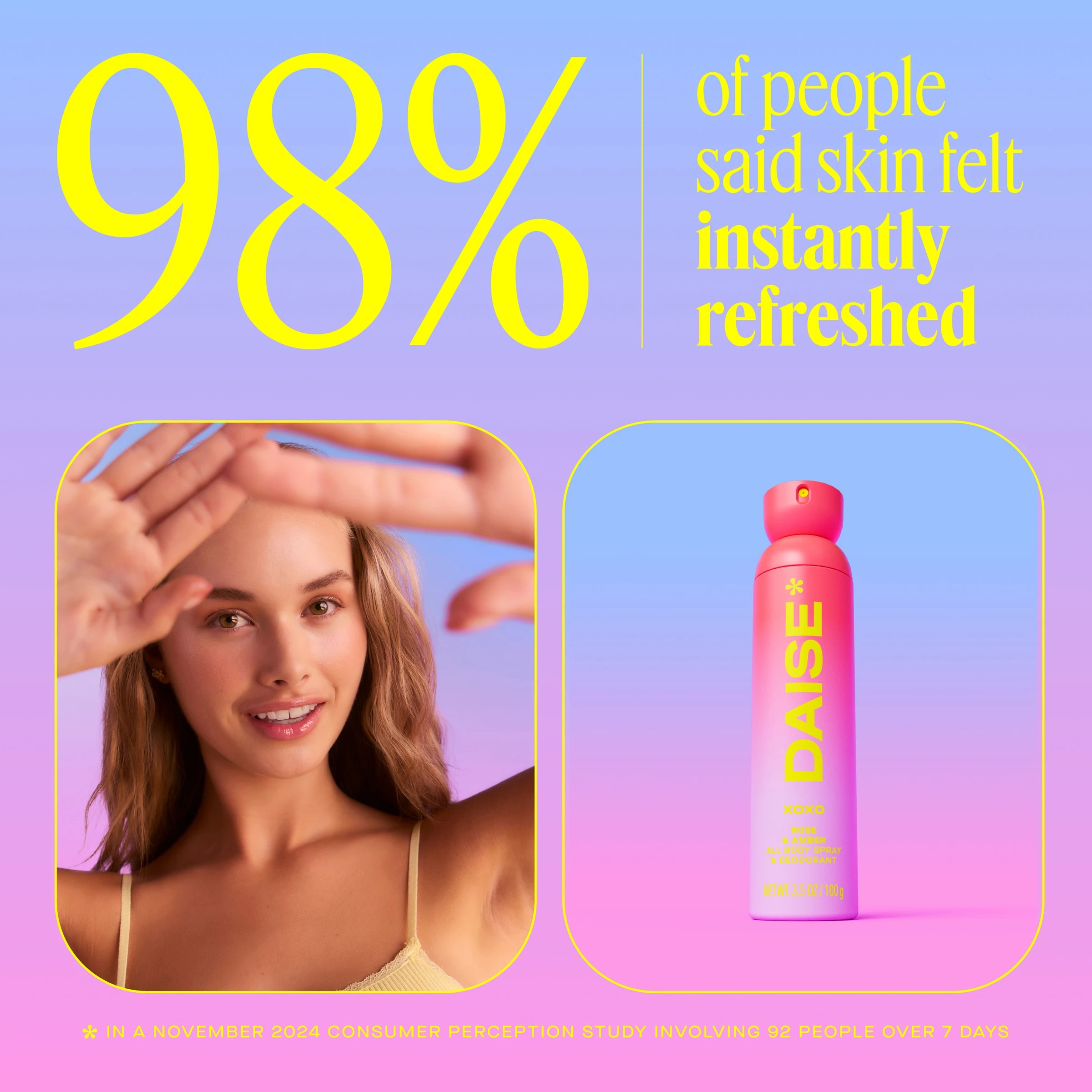 9 DAISE XOXO All Body Spray & Deodorant 120ml - Rose & Amber, 9 of 9