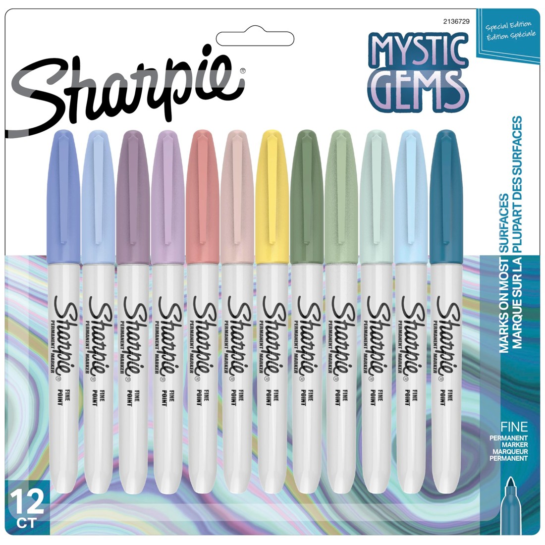 1 12 Pack Sharpie Mystic Gem Special Edition Fine Point Permanent Markers, 1 of 7