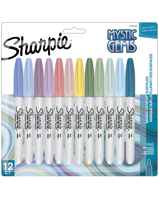 12 Pack Sharpie Mystic Gem Special Edition Fine Point Permanent Mar