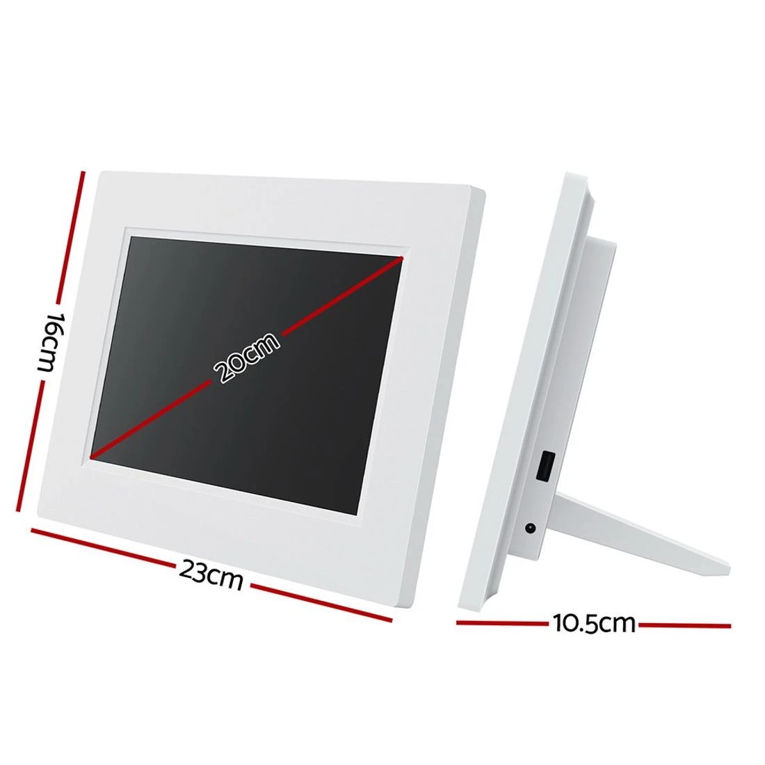 2 Artiss 8" Digital Day Clock Calendar Alarm - White, 2 of 4