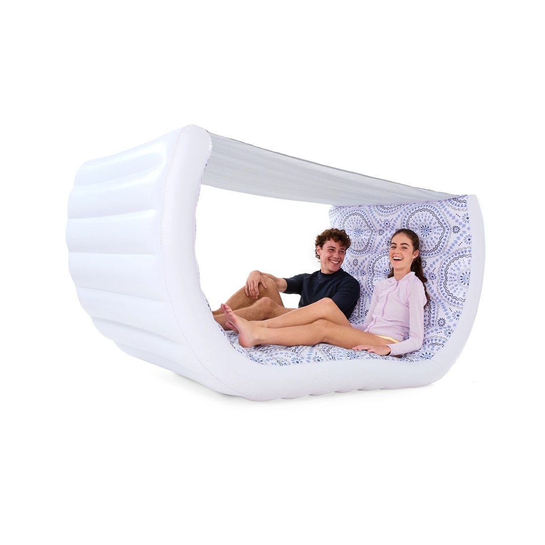 1 Inflatable Canopy Lounger, 1 of 9