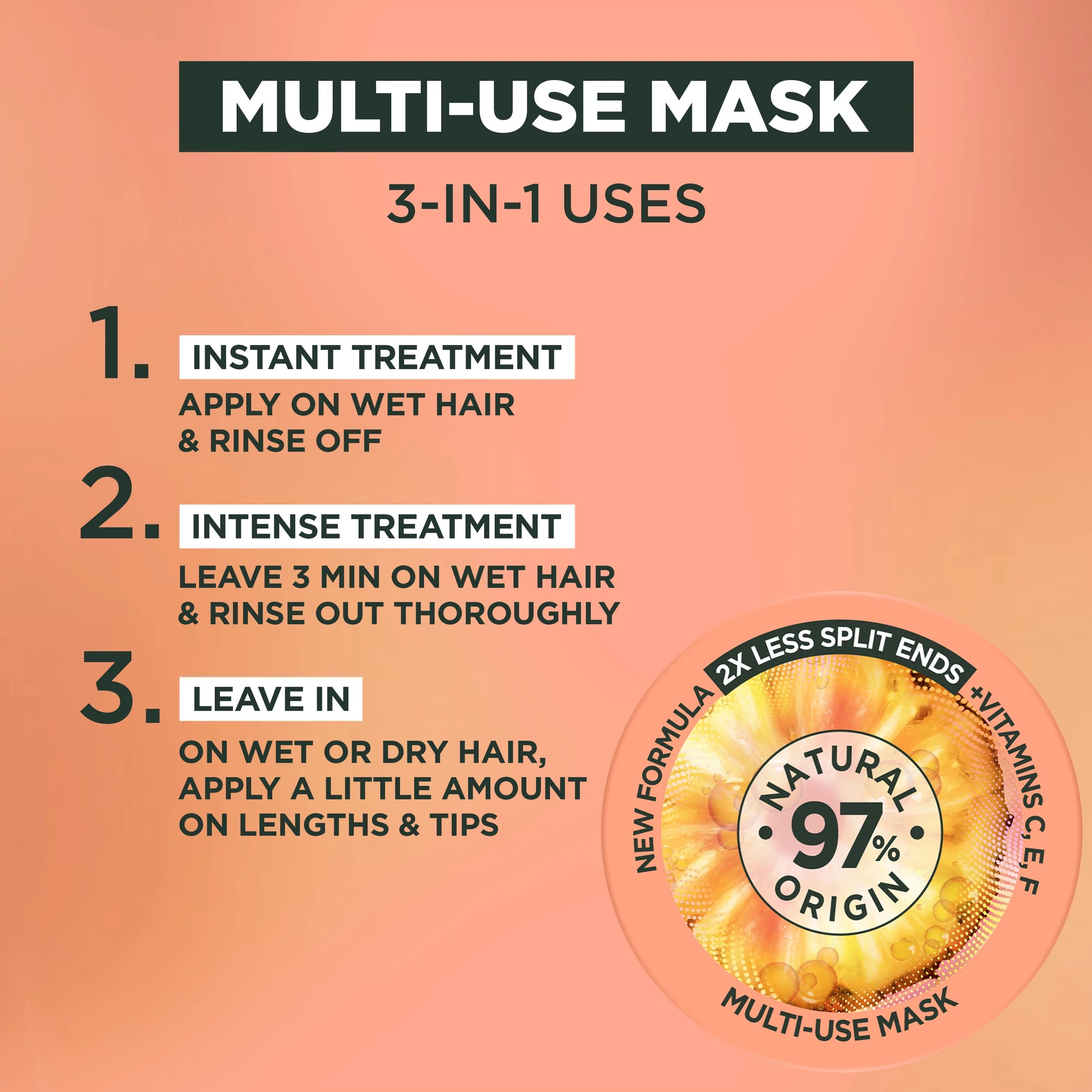 5 Garnier Fructis Glossy Pineapple Hair Food 390ml, 5 of 9